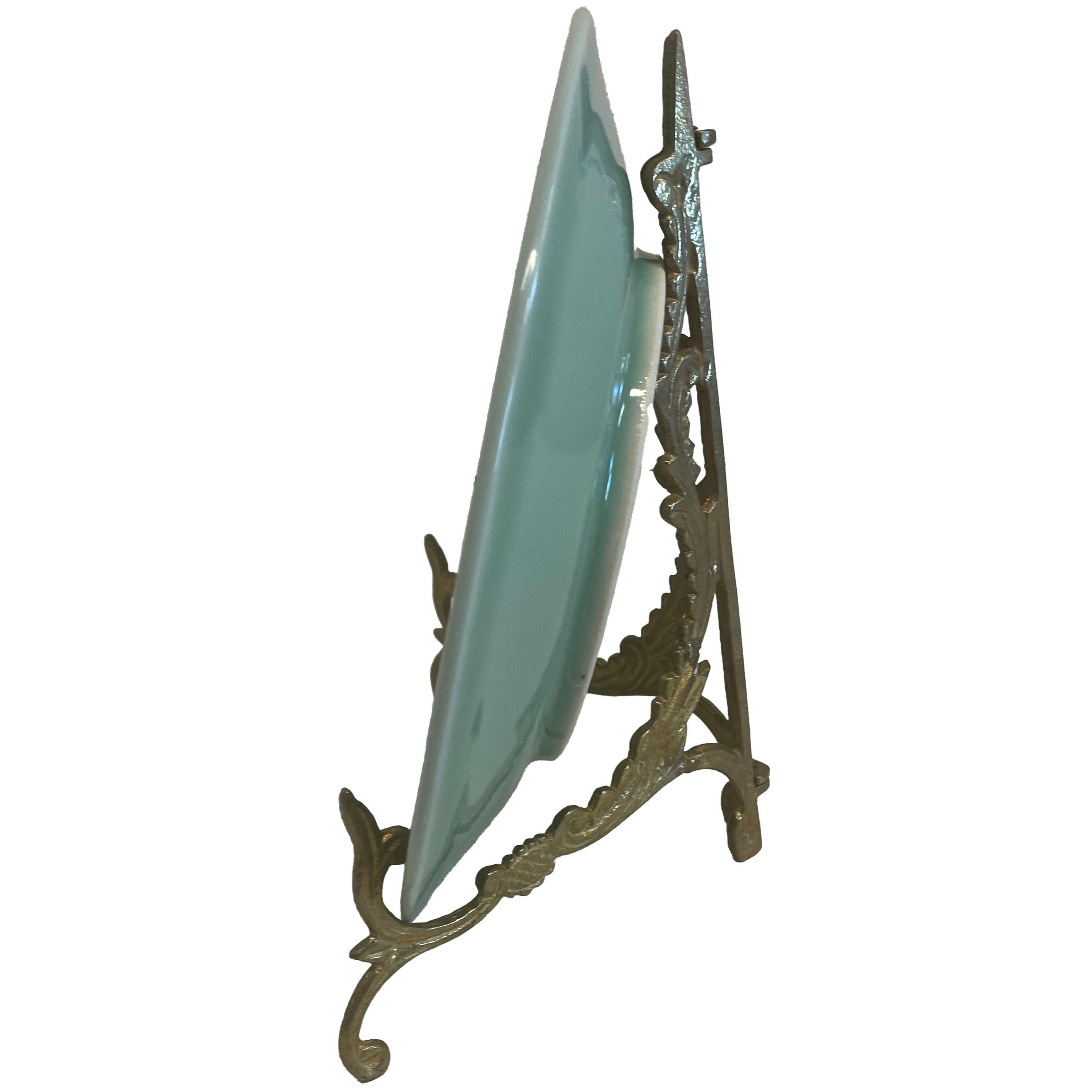 Antiguo Juego de Diez Platos Japoneses Nabeshima Mt Fuji Celadon Cerámica 8.5