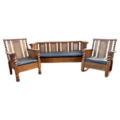 ANTIGUO Juego de tres asientos Stickley Brothers, c. 1900 - W8018      DEBE VENDER