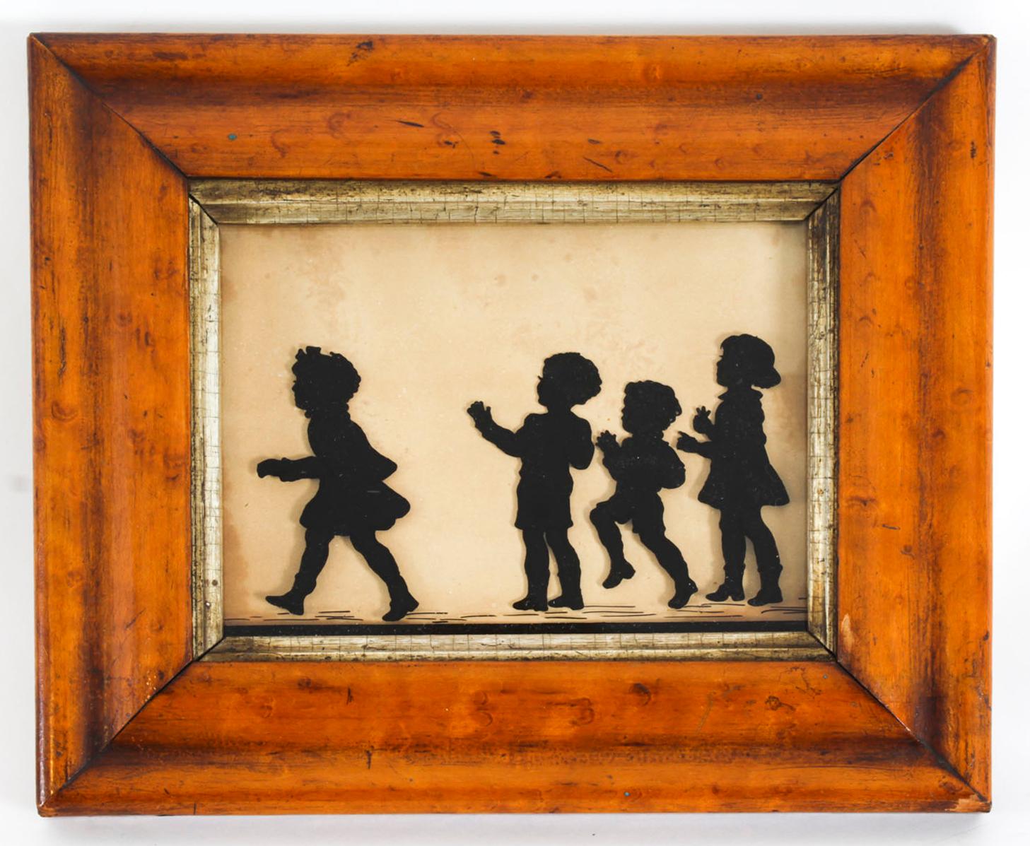 Conjunto antiguo de tres siluetas victorianas Siglo XIX en venta 6