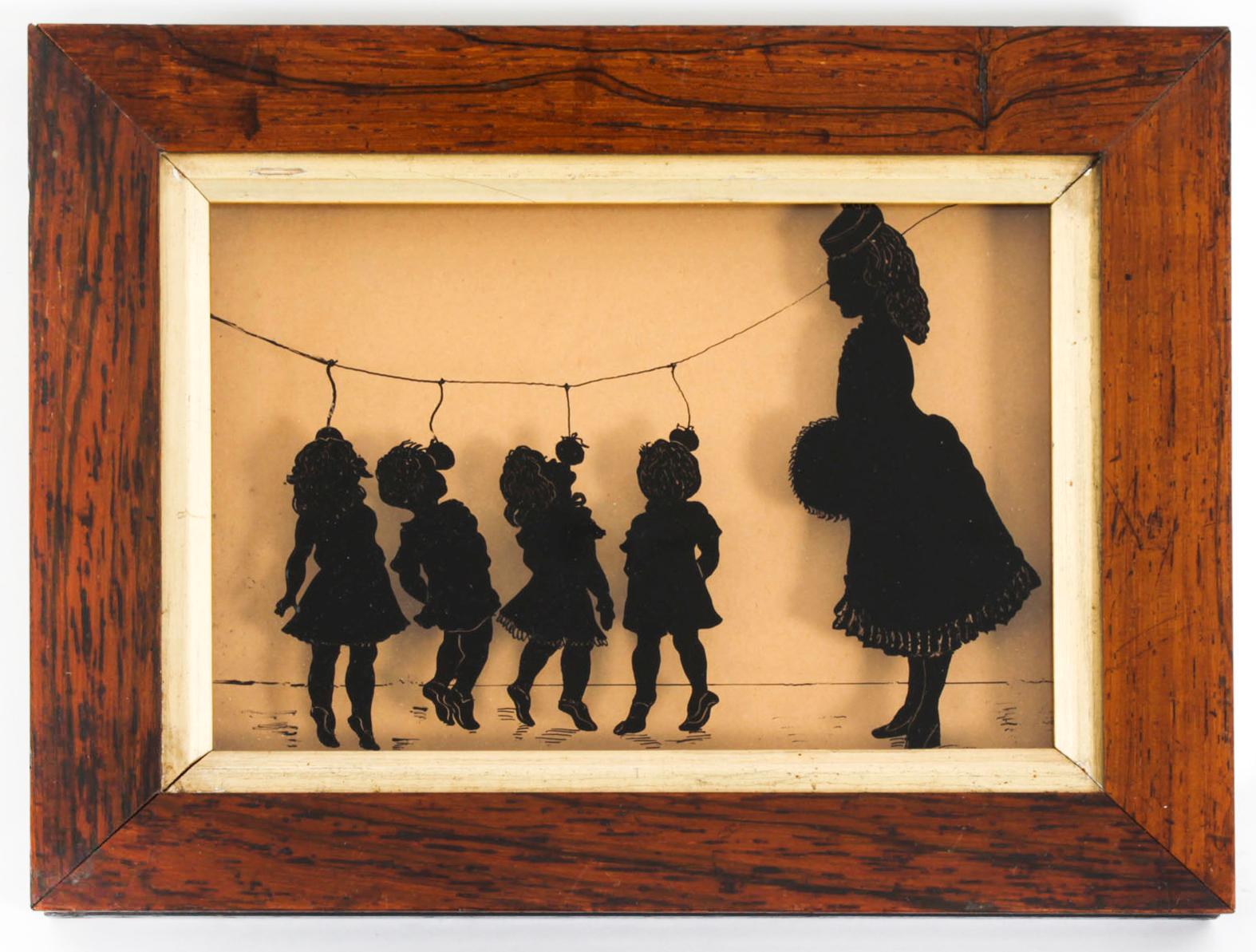 Conjunto antiguo de tres siluetas victorianas Siglo XIX en venta 2
