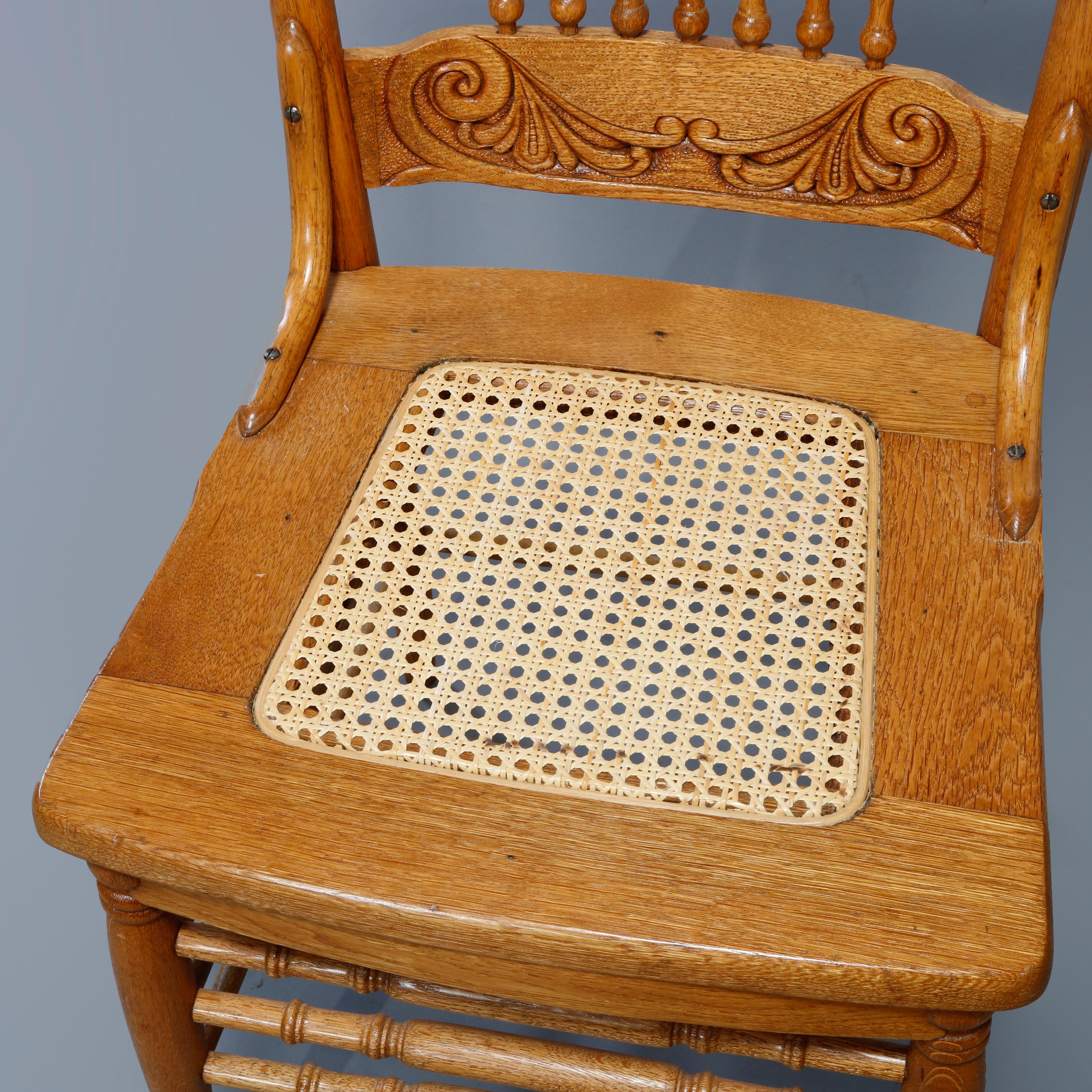 oak pressback chairs