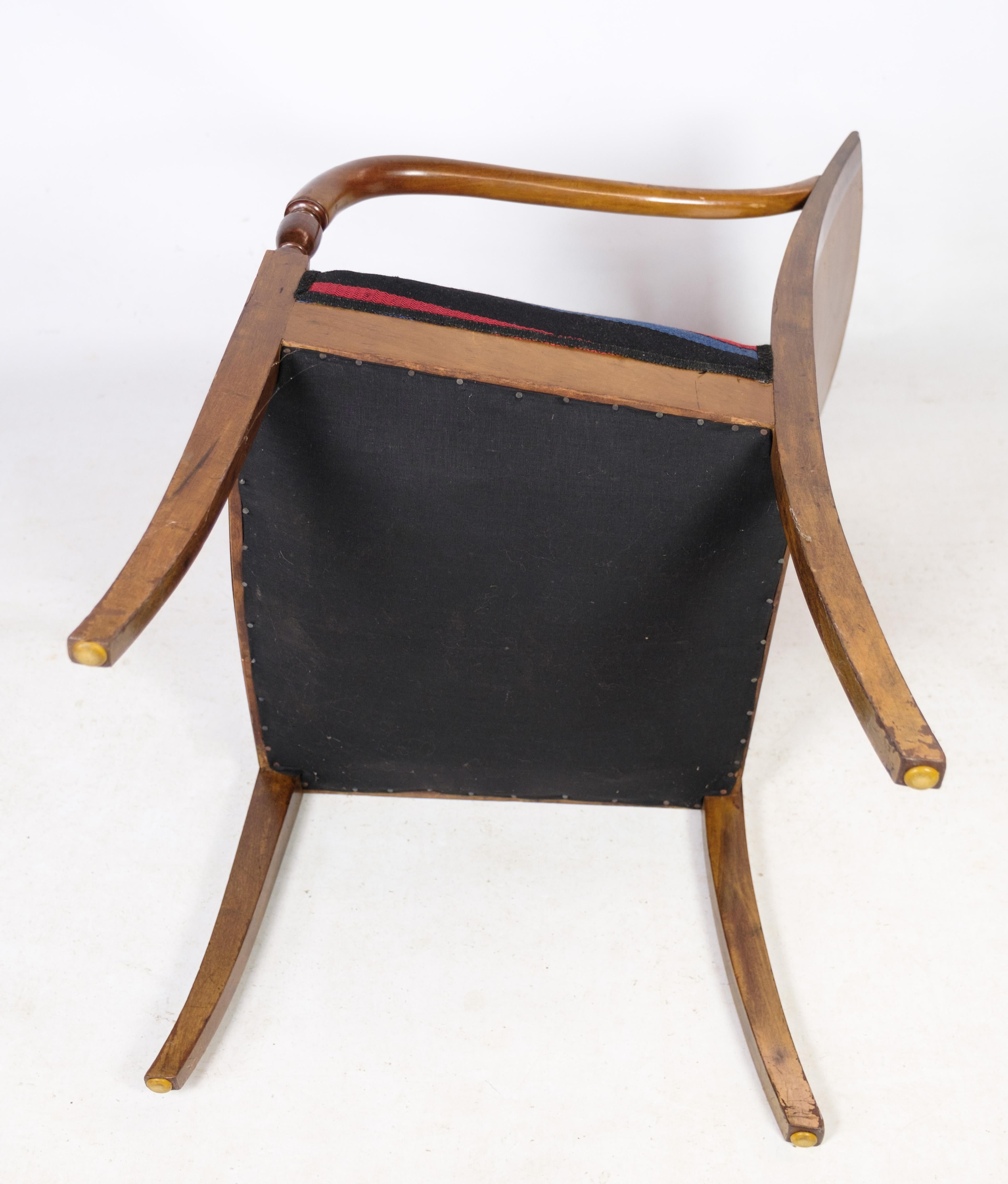 Antiker Satz von zwei Sesseln aus Mahagoni im Empire-Stil, 1920 im Angebot 3