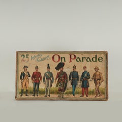 Conjunto antiguo o juego de «25 soldados de infantería desfilando»