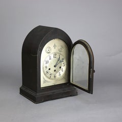Antiguo reloj de ménsula de caoba de estilo gótico inglés Seth Thomas C1910