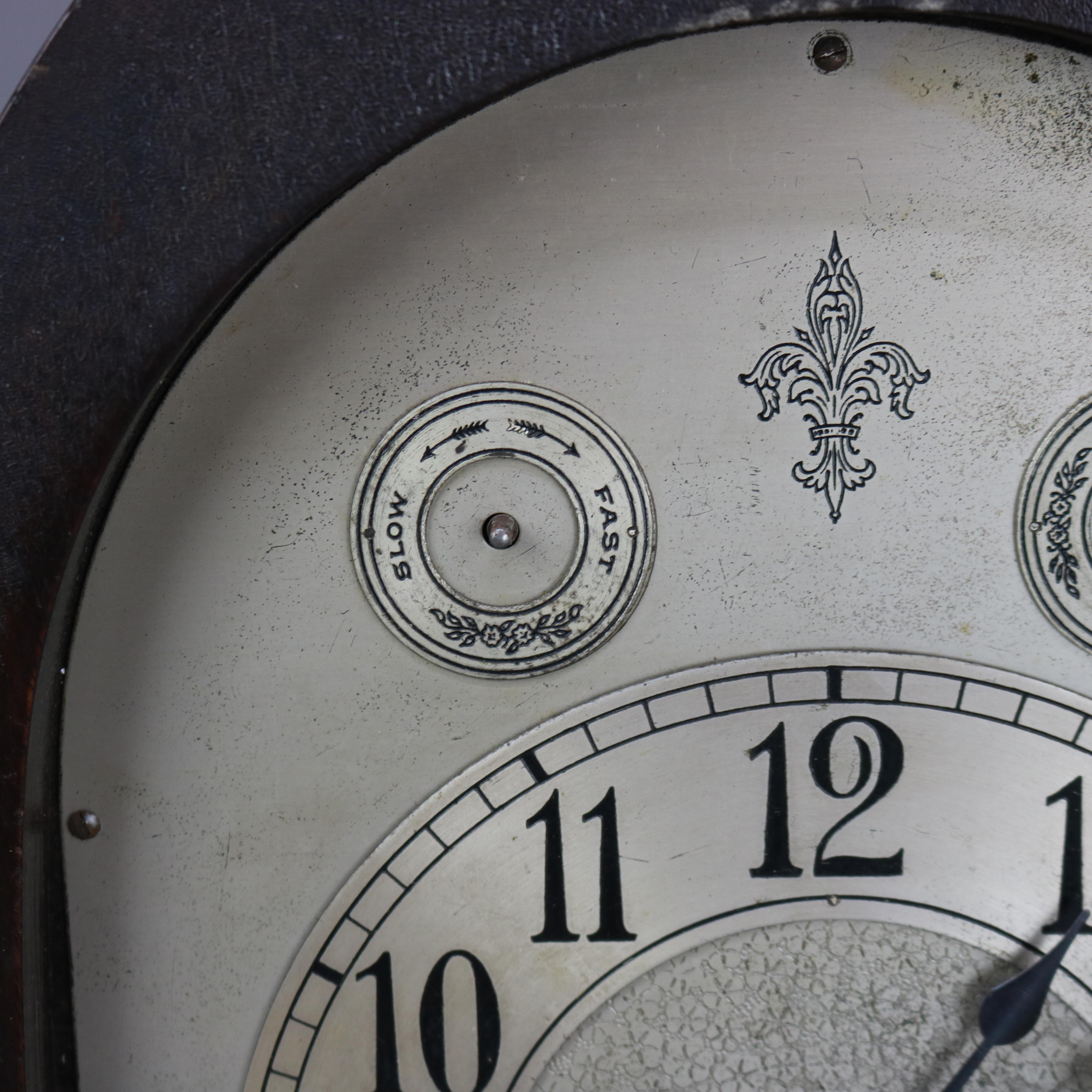 Horloge antique Seth Thomas de style gothique anglais en acajou C1910 en vente 2