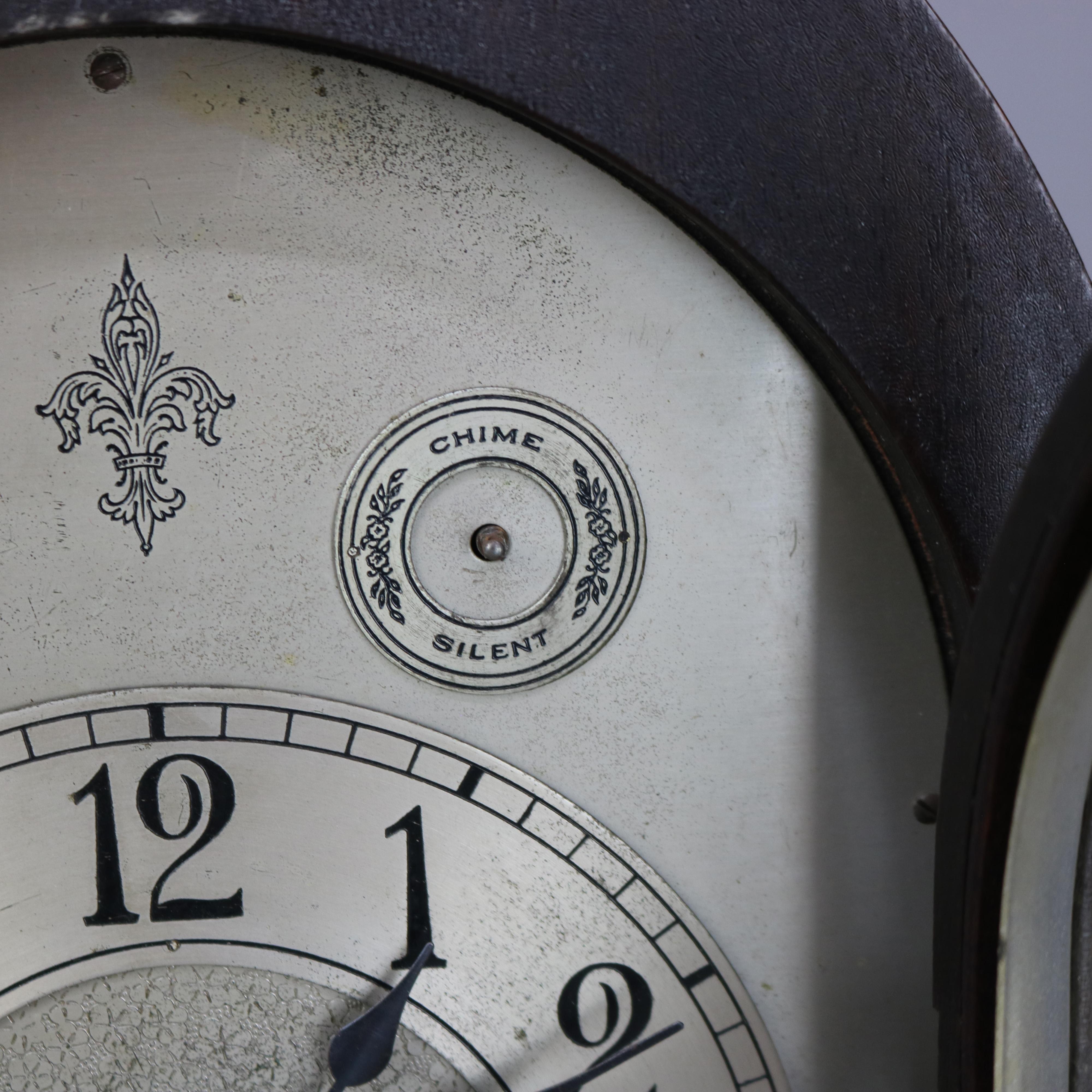 Horloge antique Seth Thomas de style gothique anglais en acajou C1910 en vente 3
