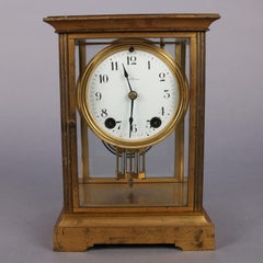 Antique Seth Thomas Gilt Crystal Regulator Mantel Clock, circa 1900