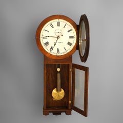 Antique Seth Thomas Oak Regulator Wall Clock Circa 1900