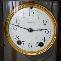 Antique Seth Thomas Oval Mantel Clock with Crystal Case