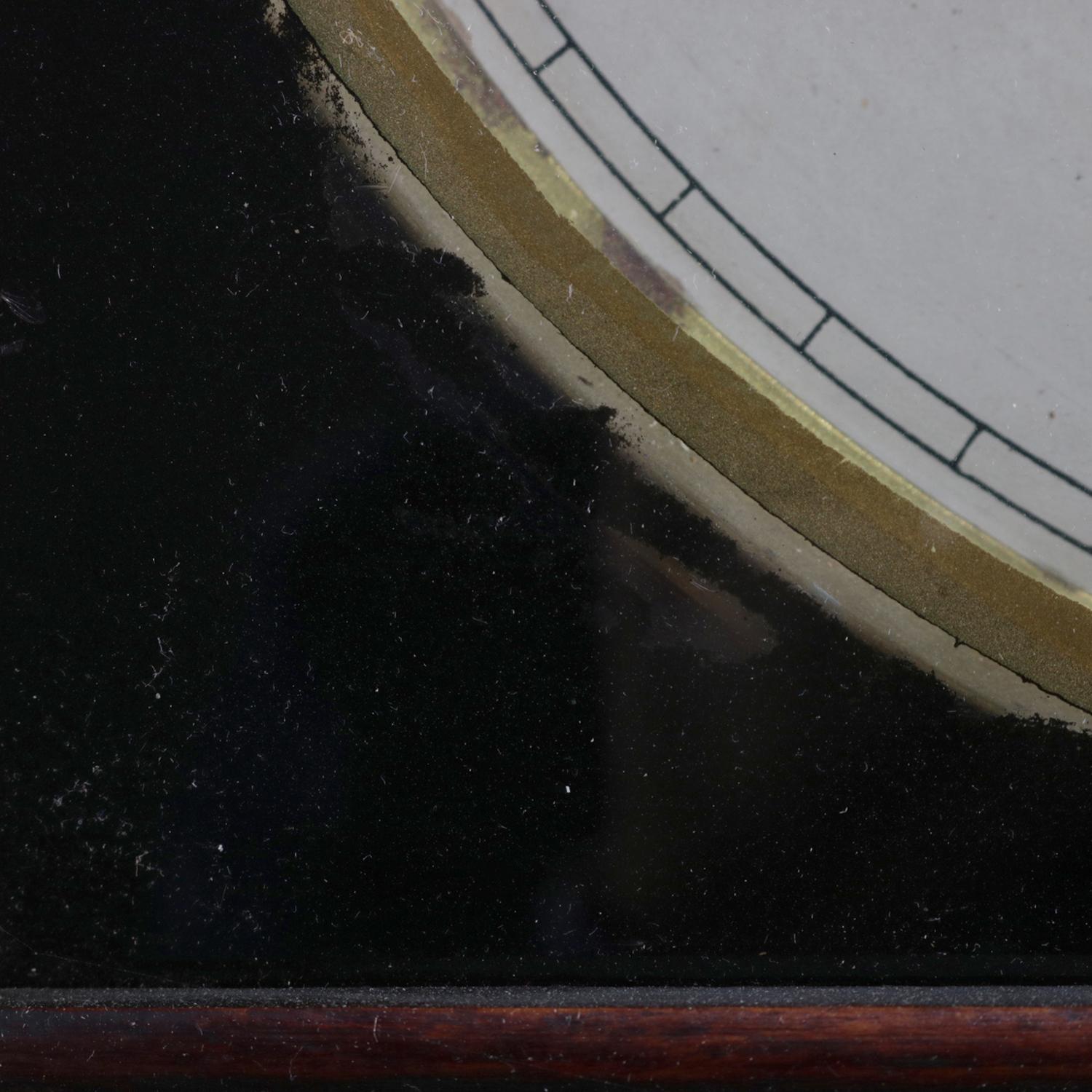 Antique Seth Thomas School Mahogany Regulator Wall Clock by Gilbert Clock Co. In Good Condition In Big Flats, NY