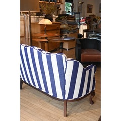 Antique Settee in Italian Busatti Stripe