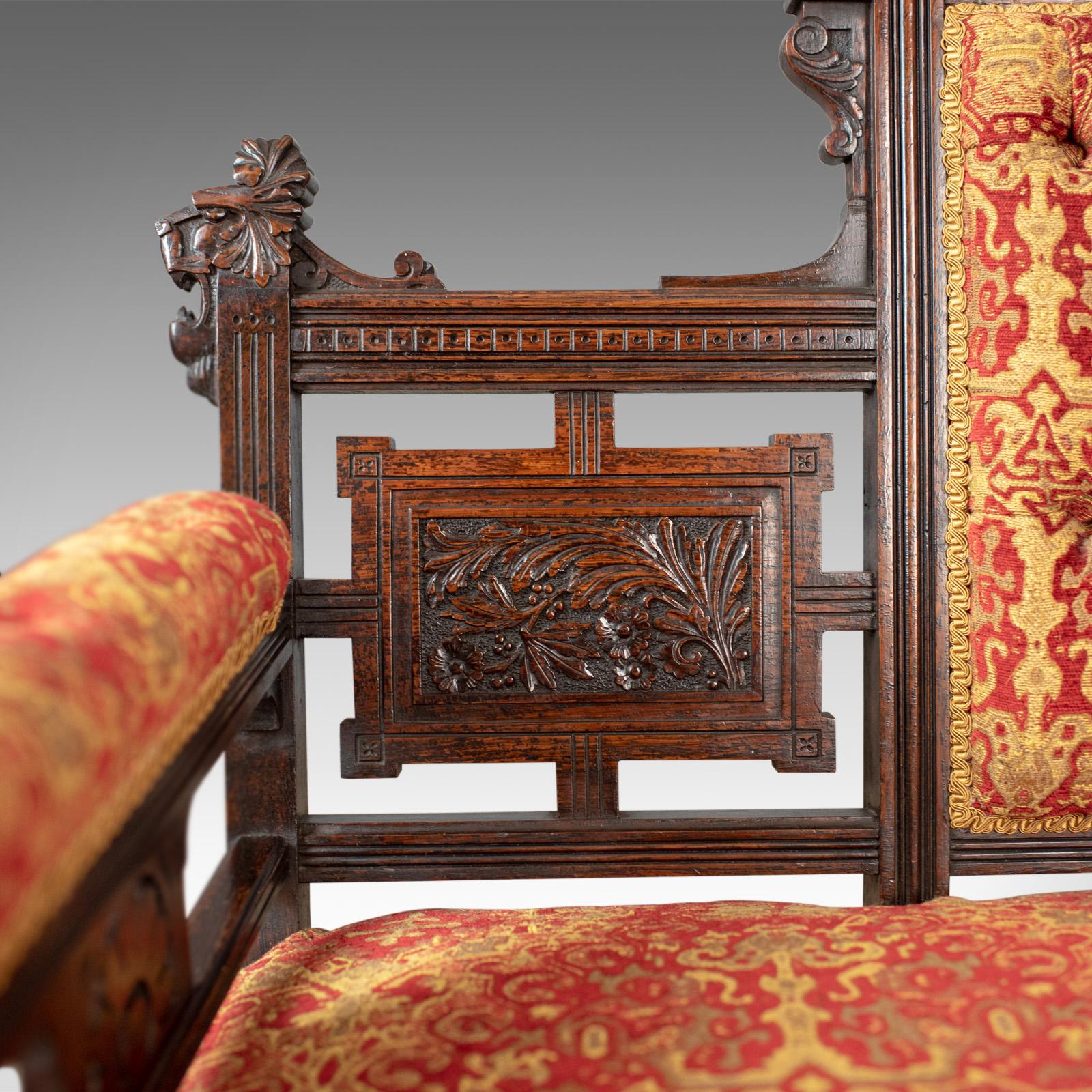 Antique Settee, Victorian Button Back Sofa, Walnut, 19th Century, circa 1880 2