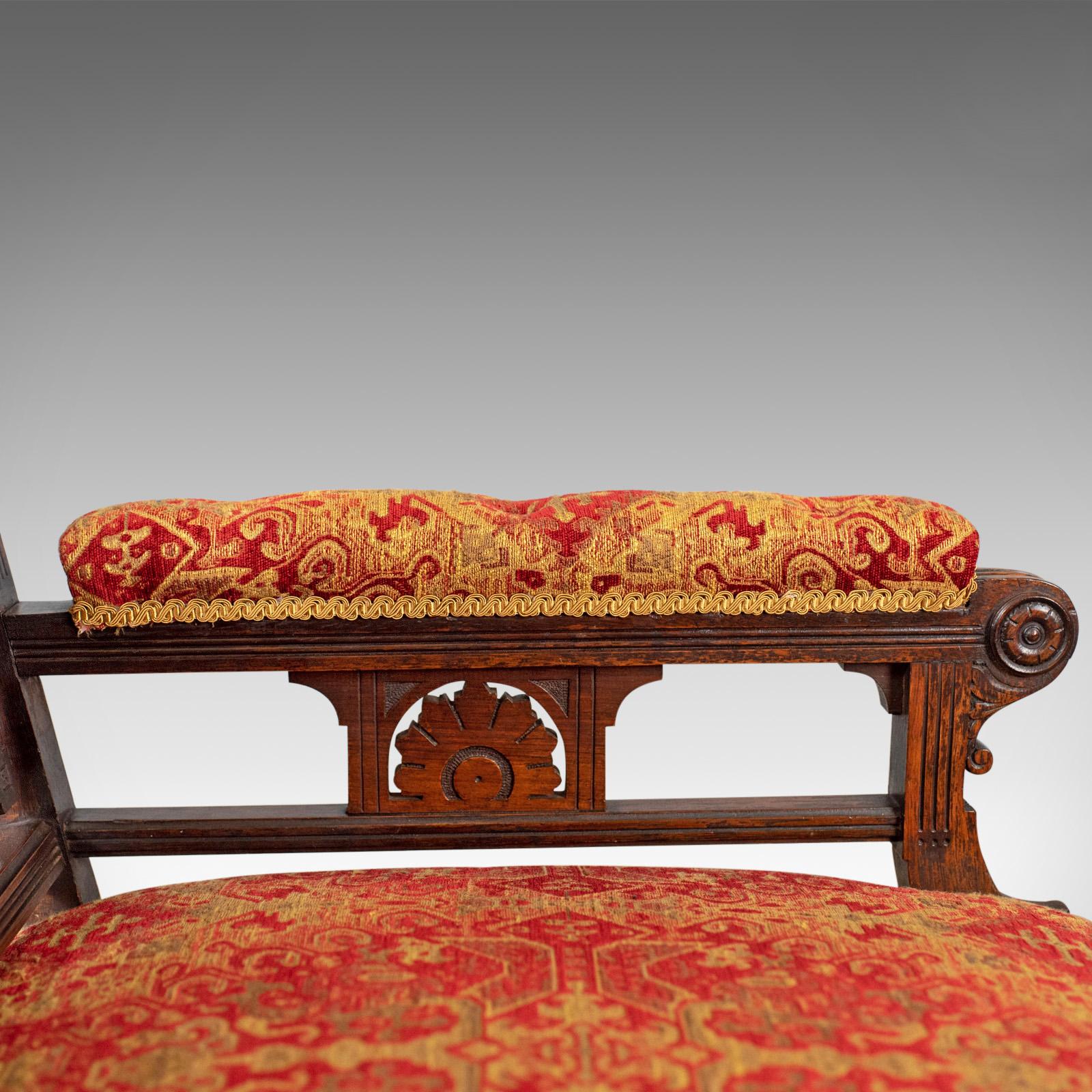Antique Settee, Victorian Button Back Sofa, Walnut, 19th Century, circa 1880 3
