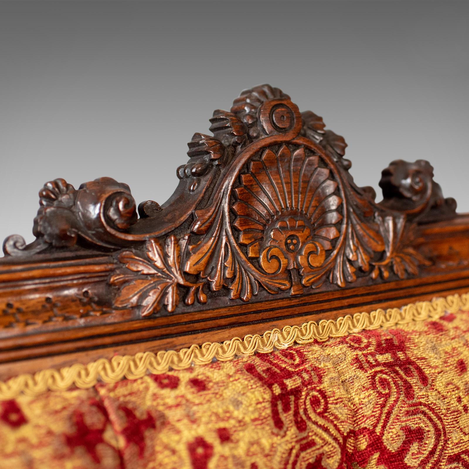 Antique Settee, Victorian Button Back Sofa, Walnut, 19th Century, circa 1880 In Good Condition In Hele, Devon, GB