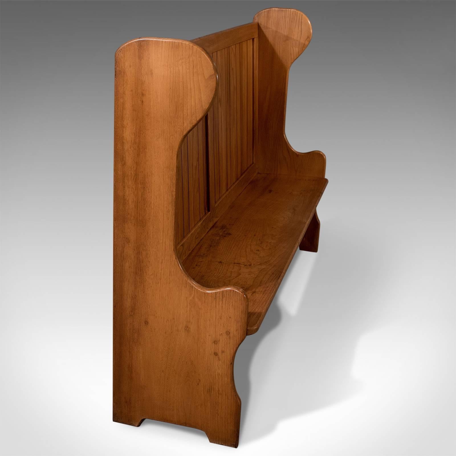 wooden settle bench