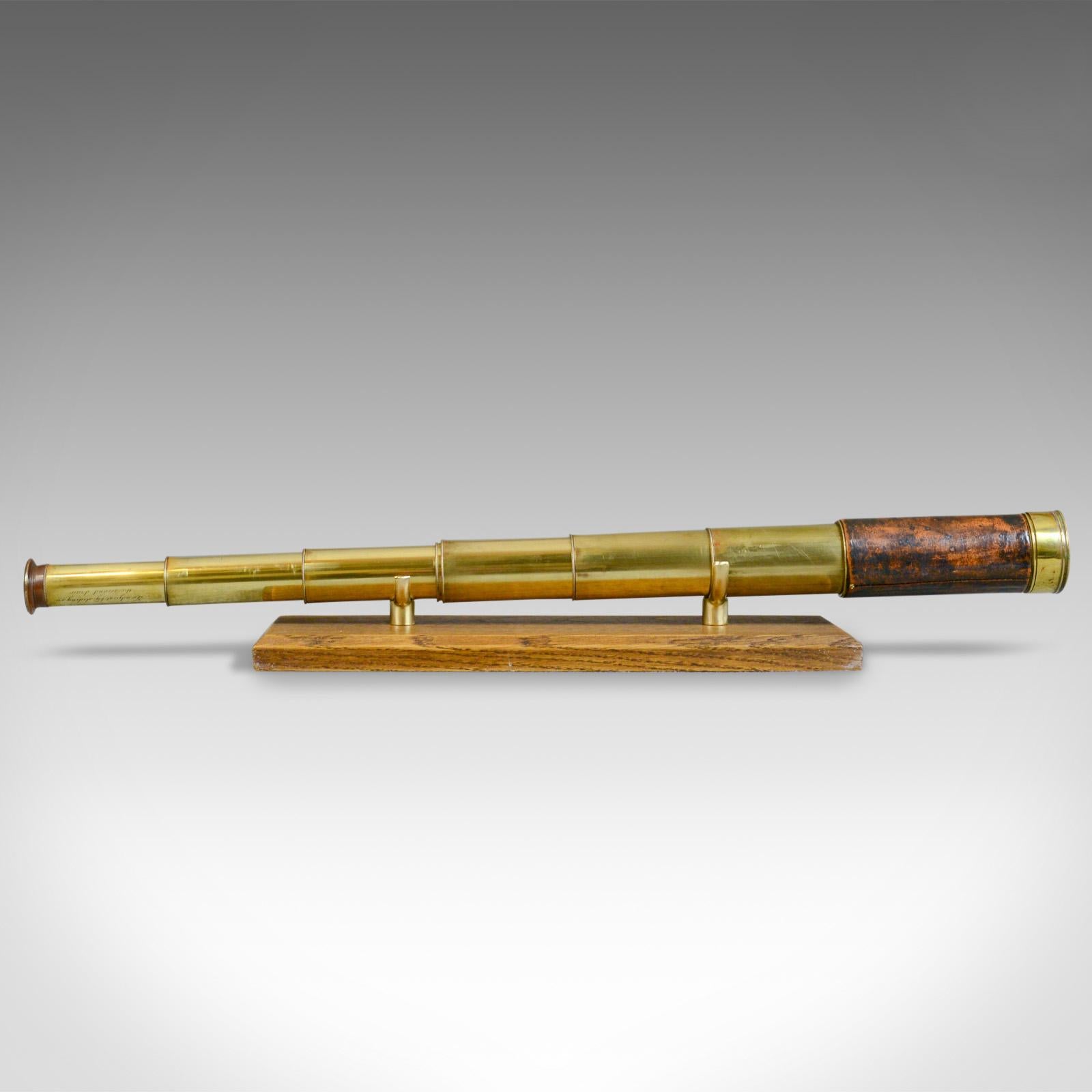 This is an antique seven draw pocket telescope by noted Victorian manufacturer, J.B. Dancer Manchester, a refractor for terrestrial or astronomical use dating to the mid-19th century, circa 1845.

Perfect for bird watching, landscape appreciation,