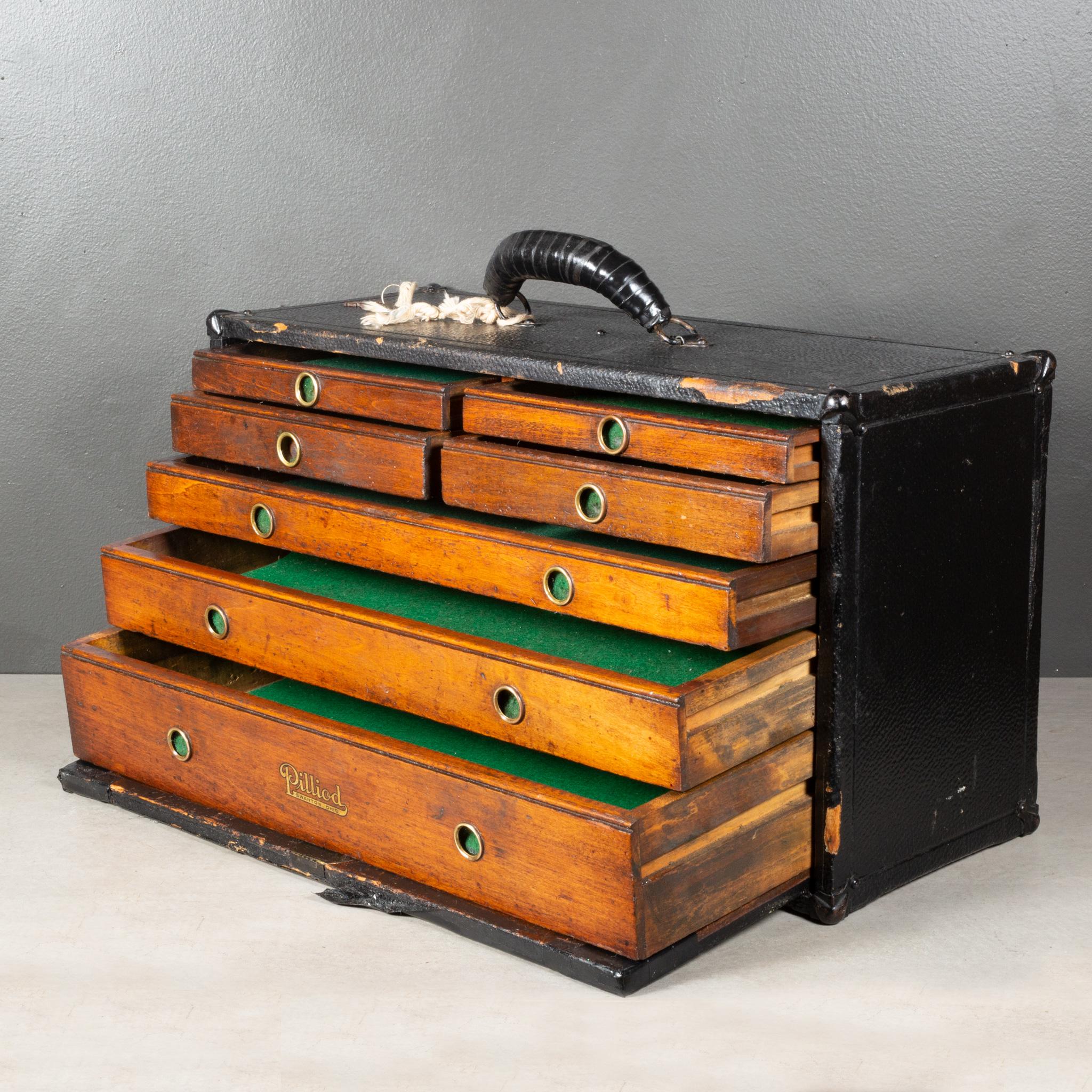Antike Machinist-Kommode aus Mahagoni mit sieben Schubladen, um 1910-1925 (Industriell) im Angebot