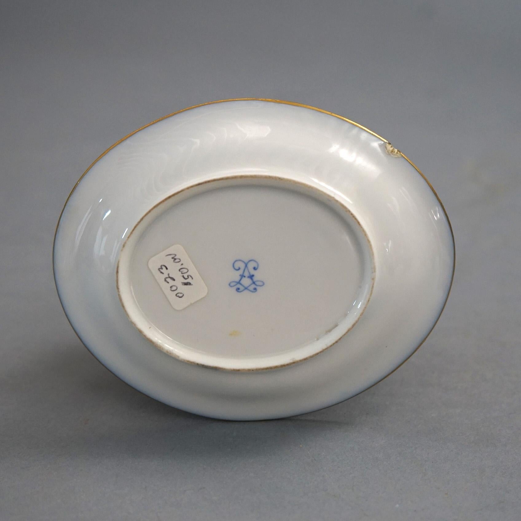 Antique Sevrés Japonisme Gilt Porcelain 20 Piece Demitasse Set with Lilies C1900 For Sale 6