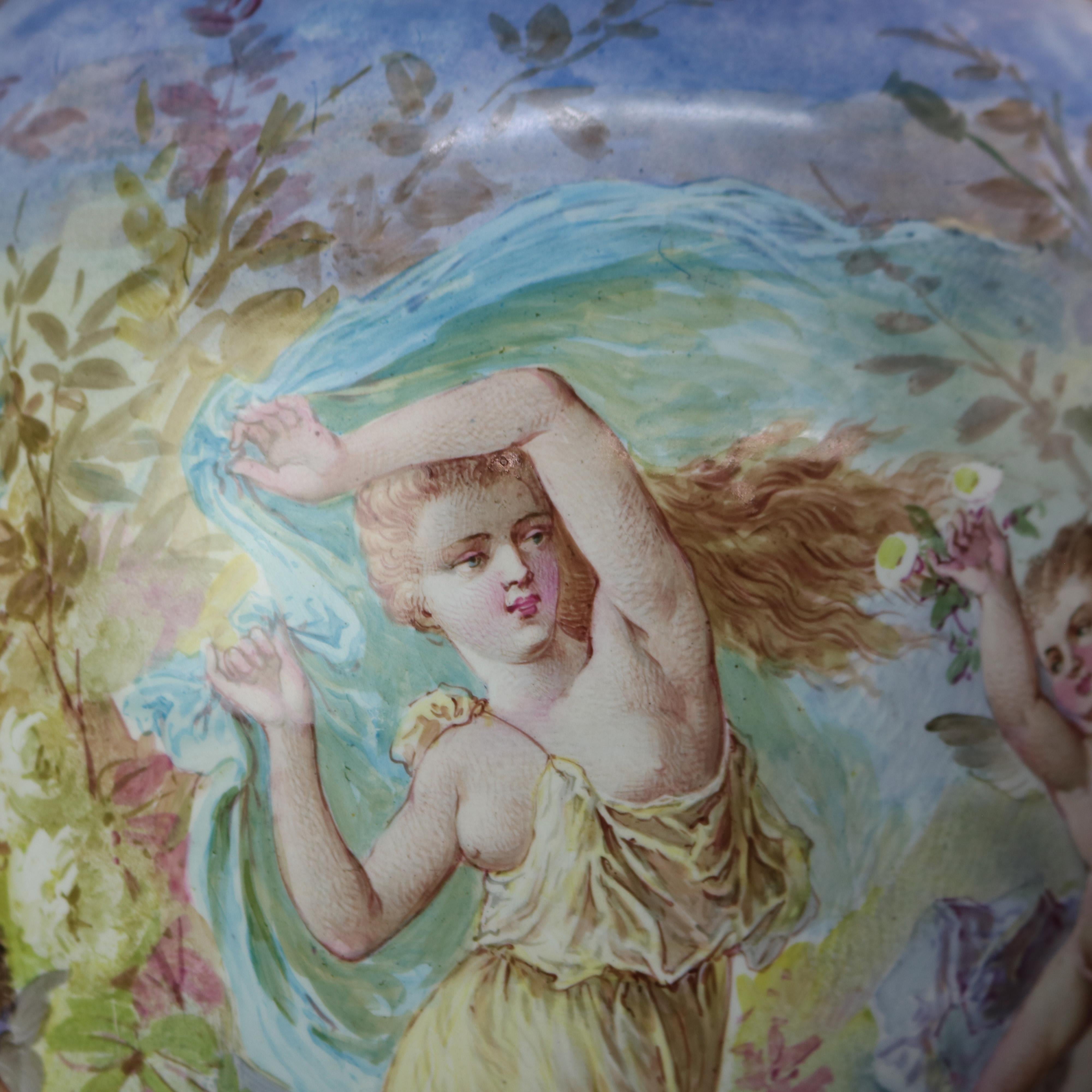 Antike Bodenurne aus handbemalter und vergoldetem Porzellan im Louis XIV.-Stil von Sevres, um 1890 im Angebot 1