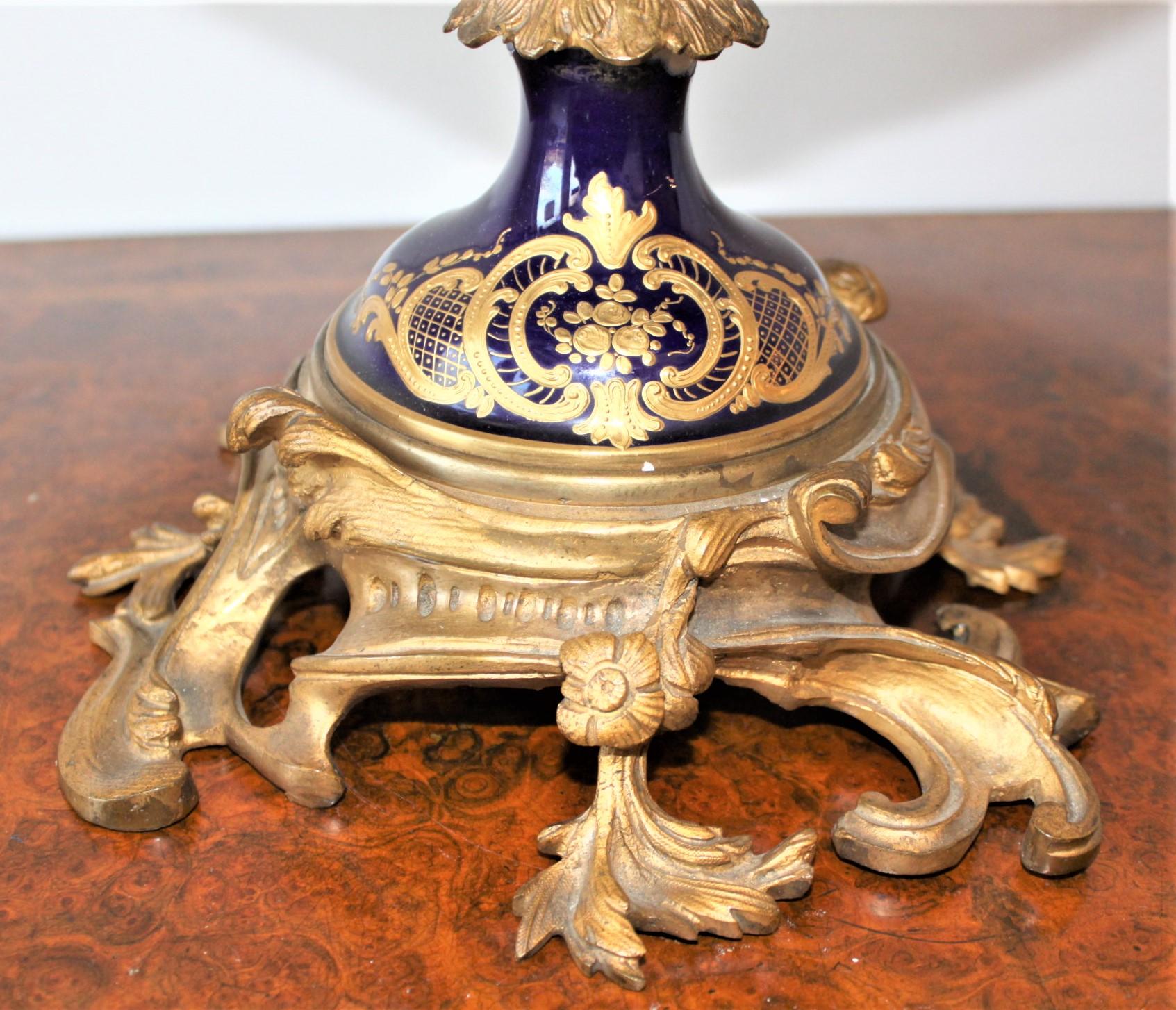 Antique Sevres Ormolu-Mounted and Hand Painted Porcelain Centerpiece or Compote 7