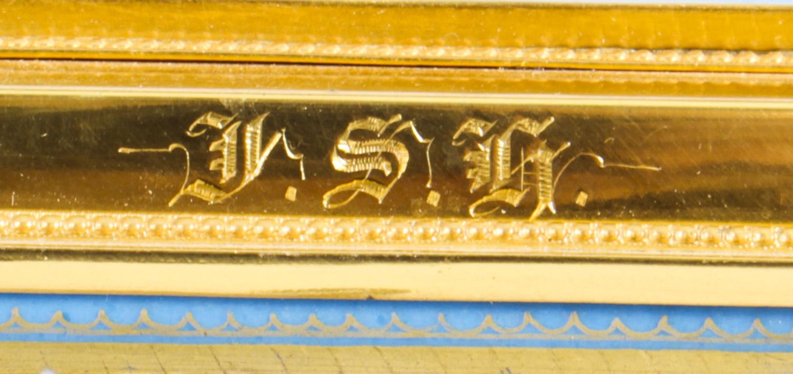 Ancienne boîte de correspondance de bureau en porcelaine de Sèvres en forme de coffret de correspondance en vente 5