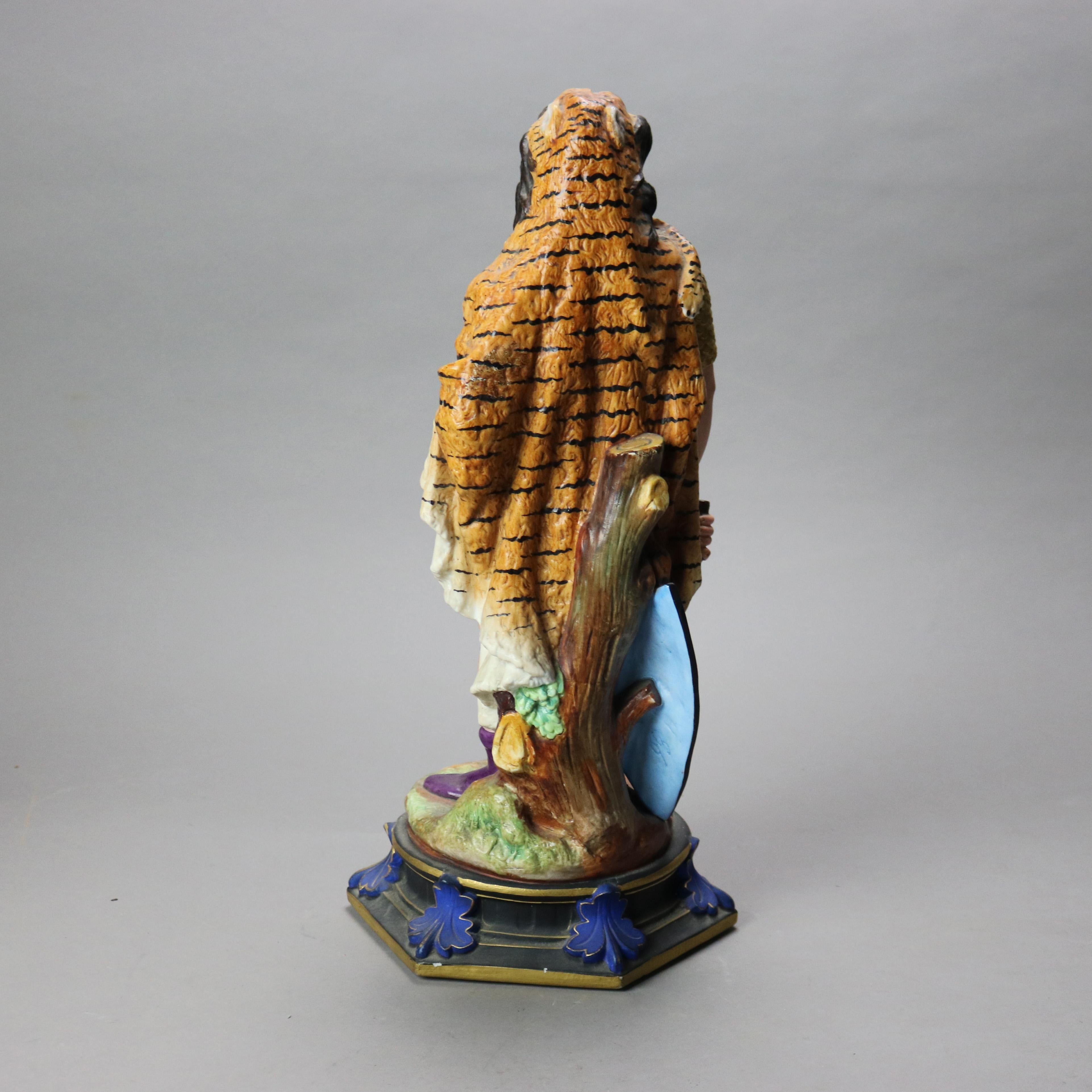 Antike handbemalte klassische Porzellanfiguren von Mann und Frau aus der Sevres-Schule im Angebot 7