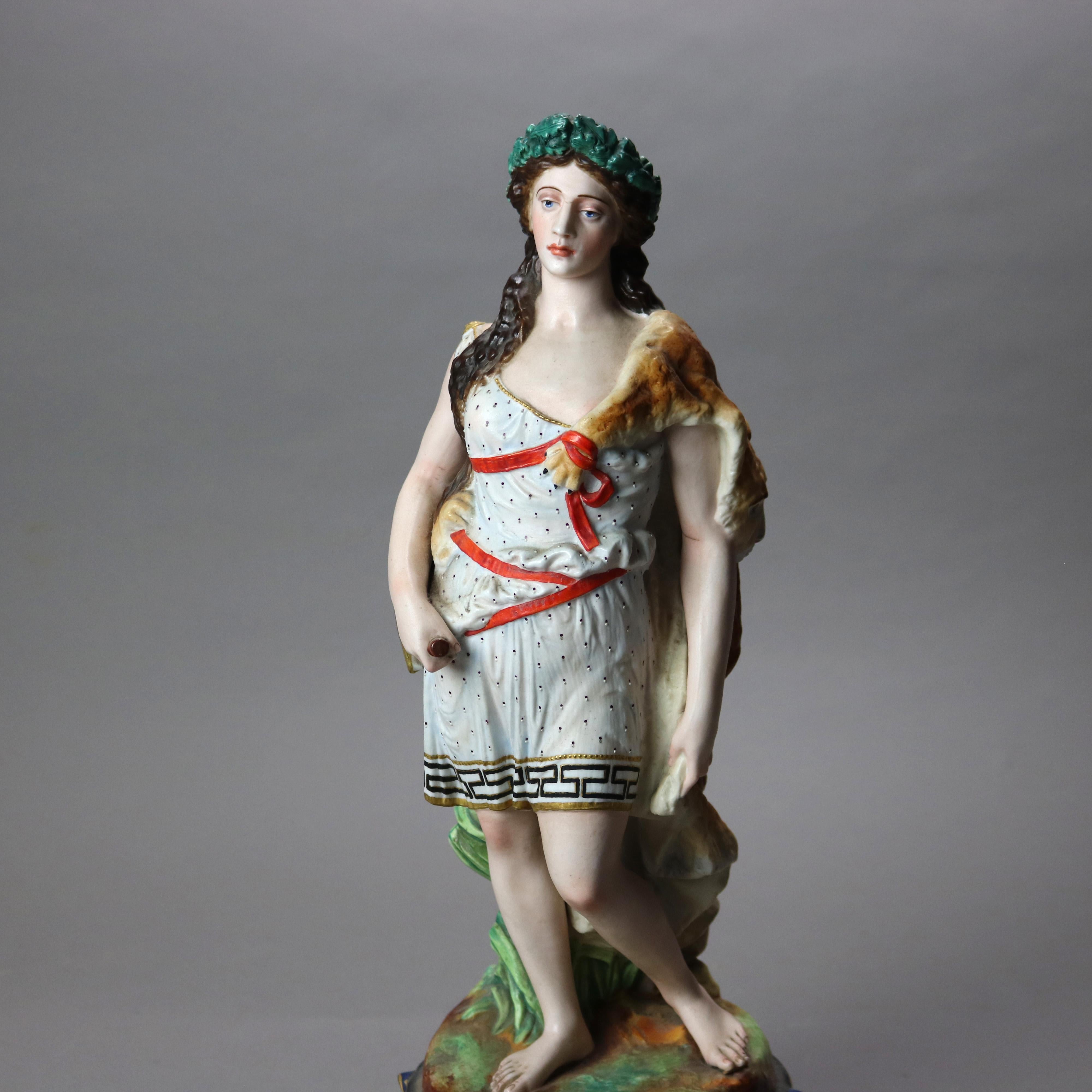 Antike Sèvres Schule Hand gemalt Klassische Porzellan Figuren von Mann & Frau c1890

Maße - 17 1/4