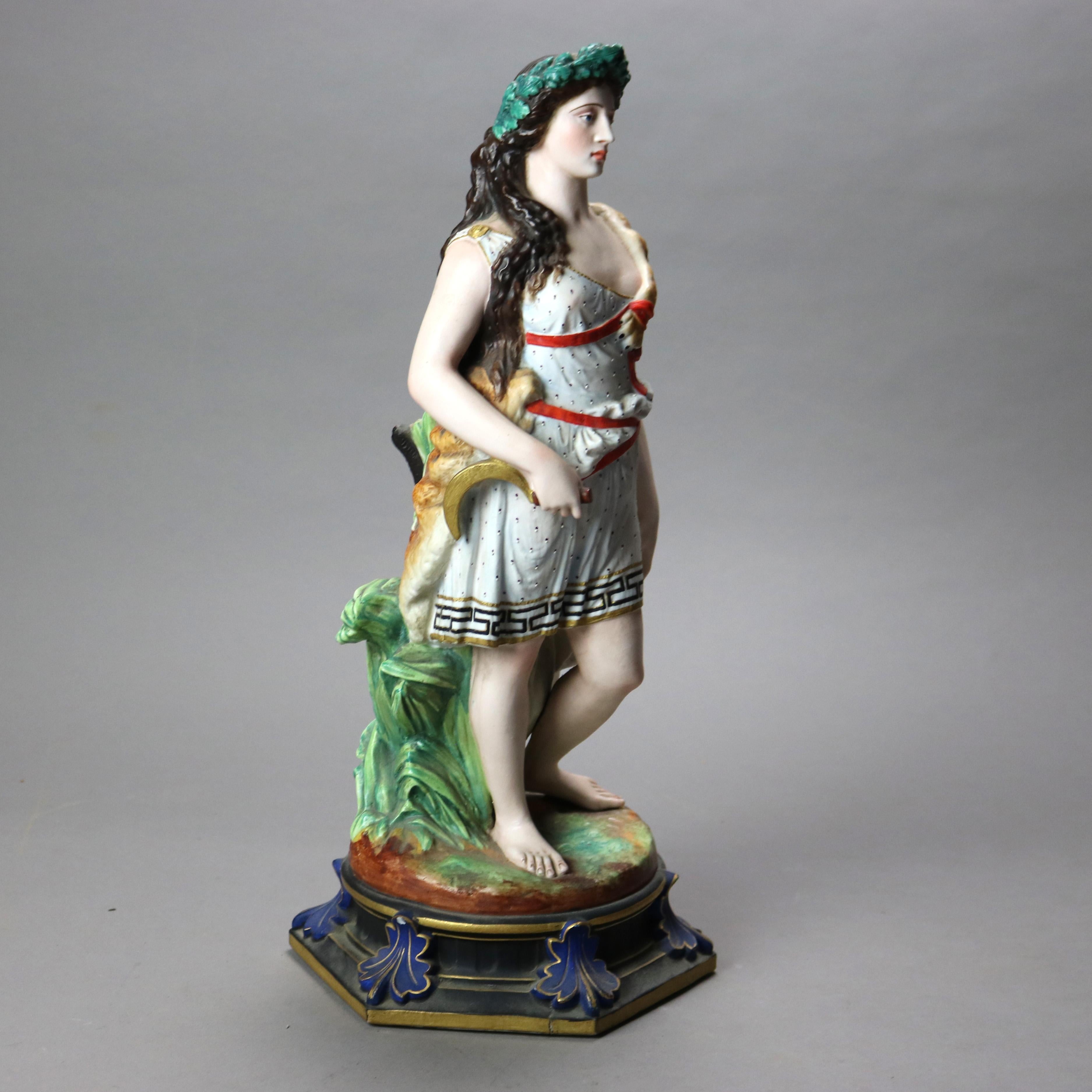 Antike handbemalte klassische Porzellanfiguren von Mann und Frau aus der Sevres-Schule im Angebot 3