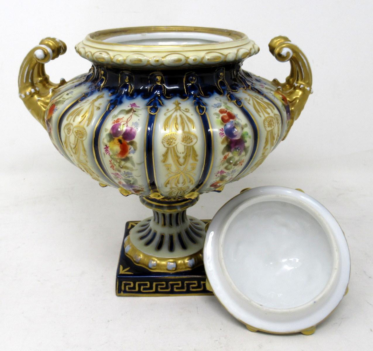 Late Victorian Antique Sèvres Style German Rudolstadt Hand Painted Vase Centerpiece Urn Macys