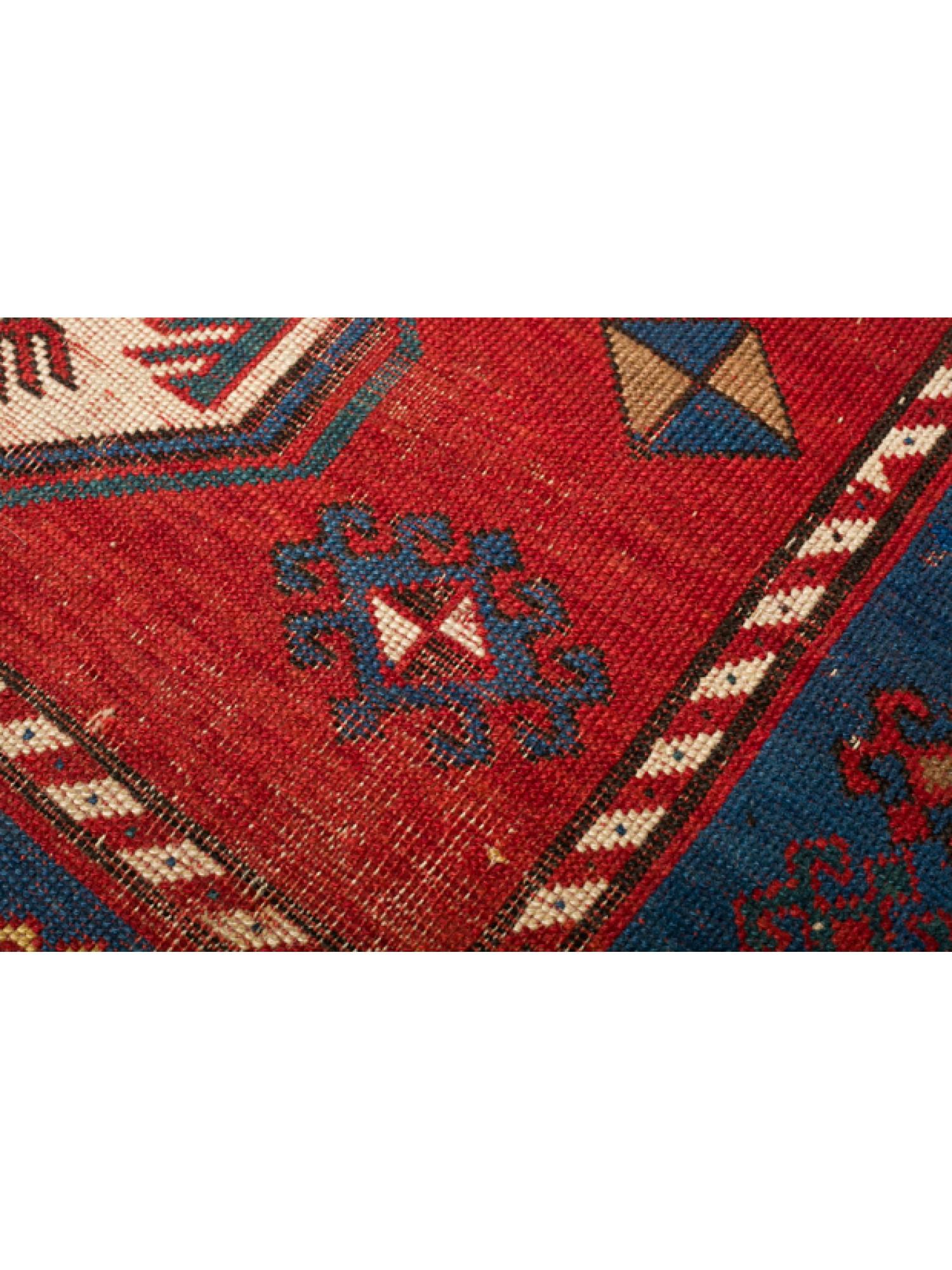 Wool Antique Sewan Kazak Rug Sevan Caucasian Carpet Late-19th Century Caucasus For Sale