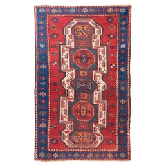 Antique Sewan Kazak Rug Sevan Caucasian Carpet Late-19th Century Caucasus