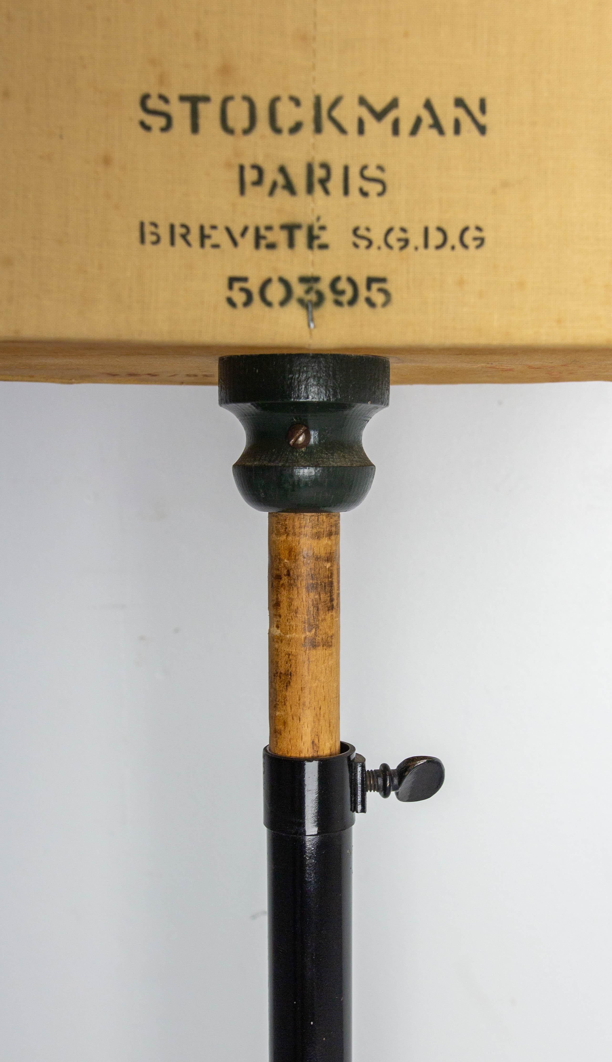 Antiguo maniquí de costura de alta costura de madera y tela , francés c 1950 en venta 7