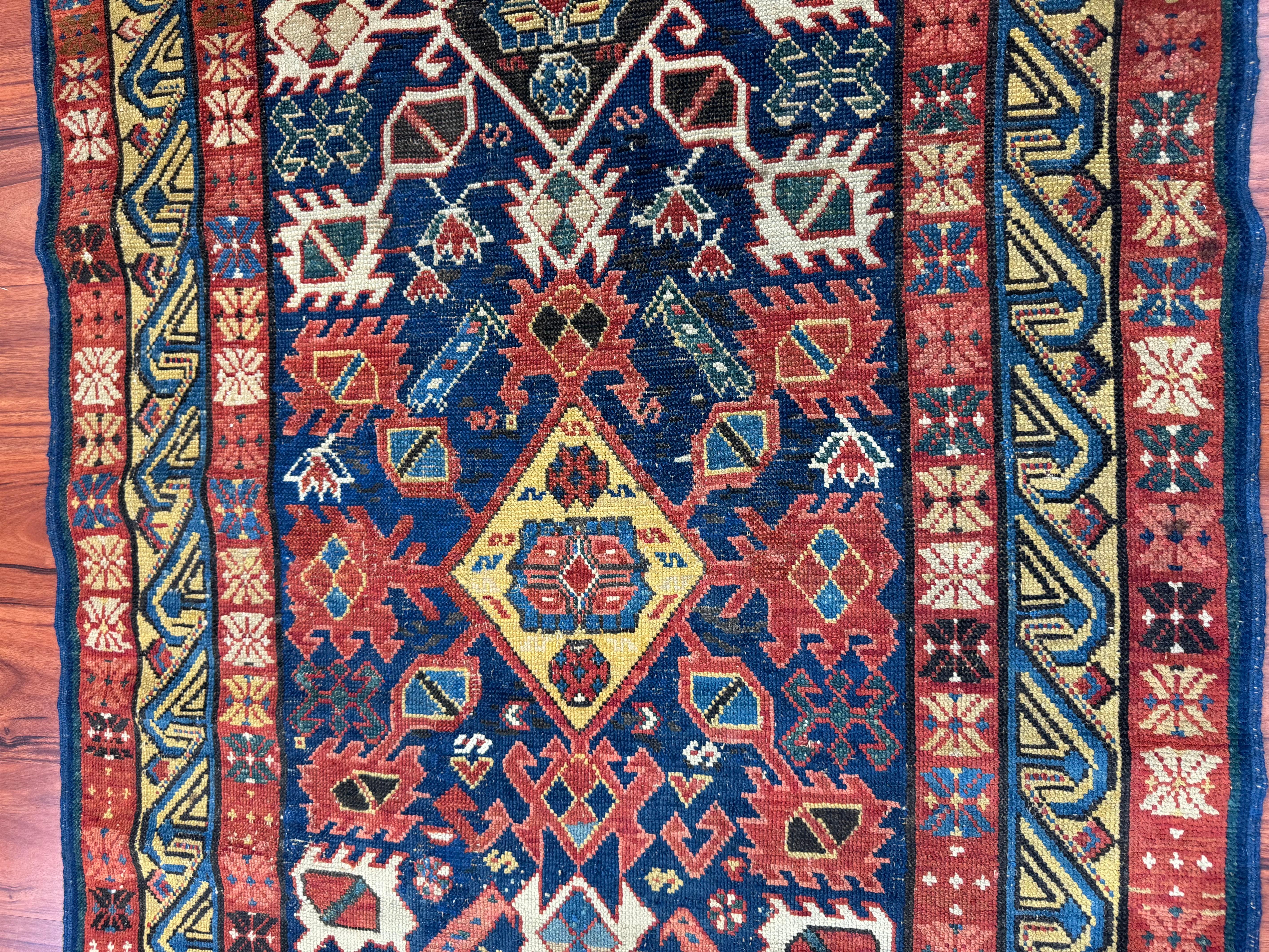 Antiker kaukasischer Seychour-Teppich im Angebot 2