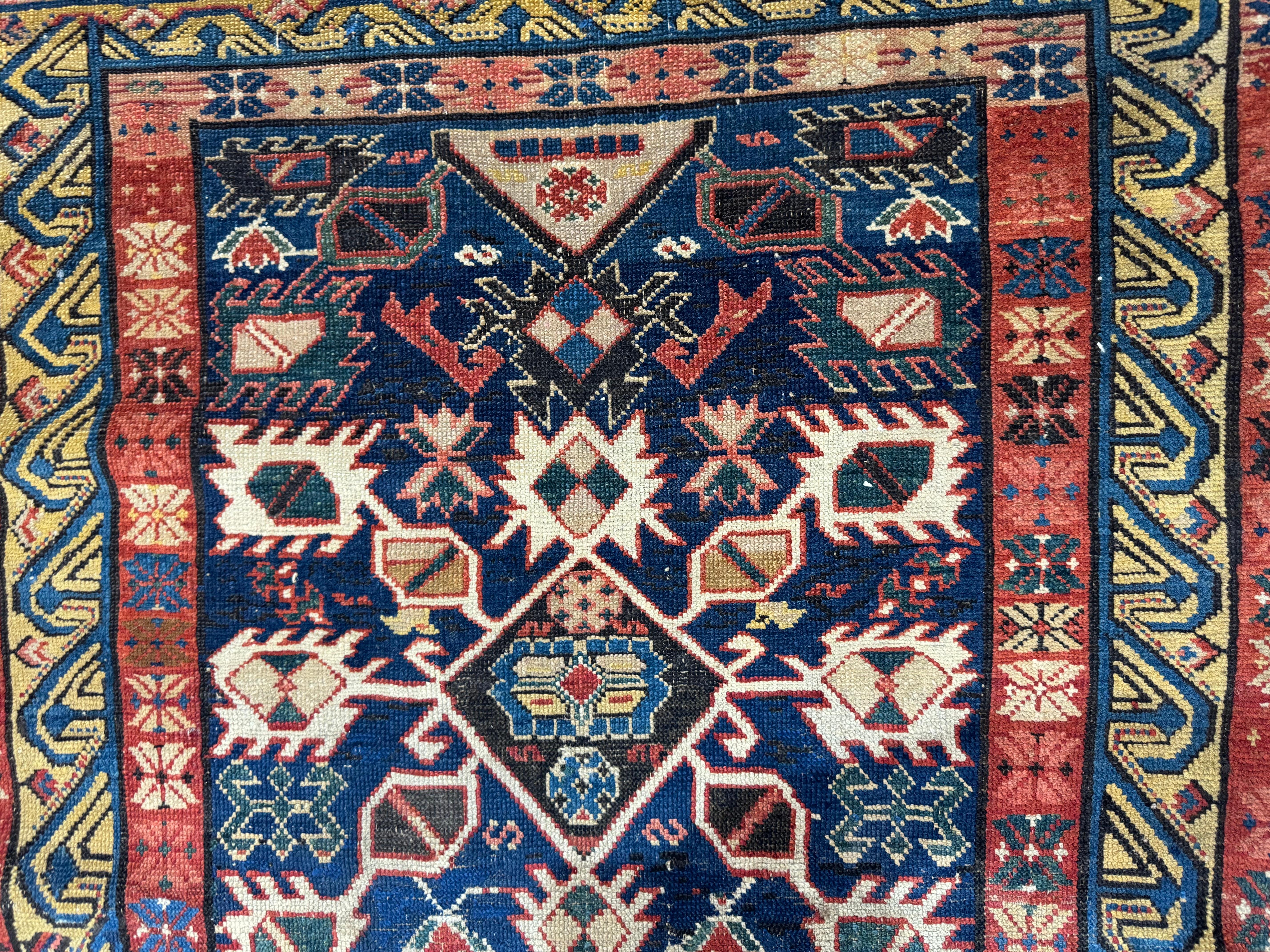 Antiker kaukasischer Seychour-Teppich im Angebot 5