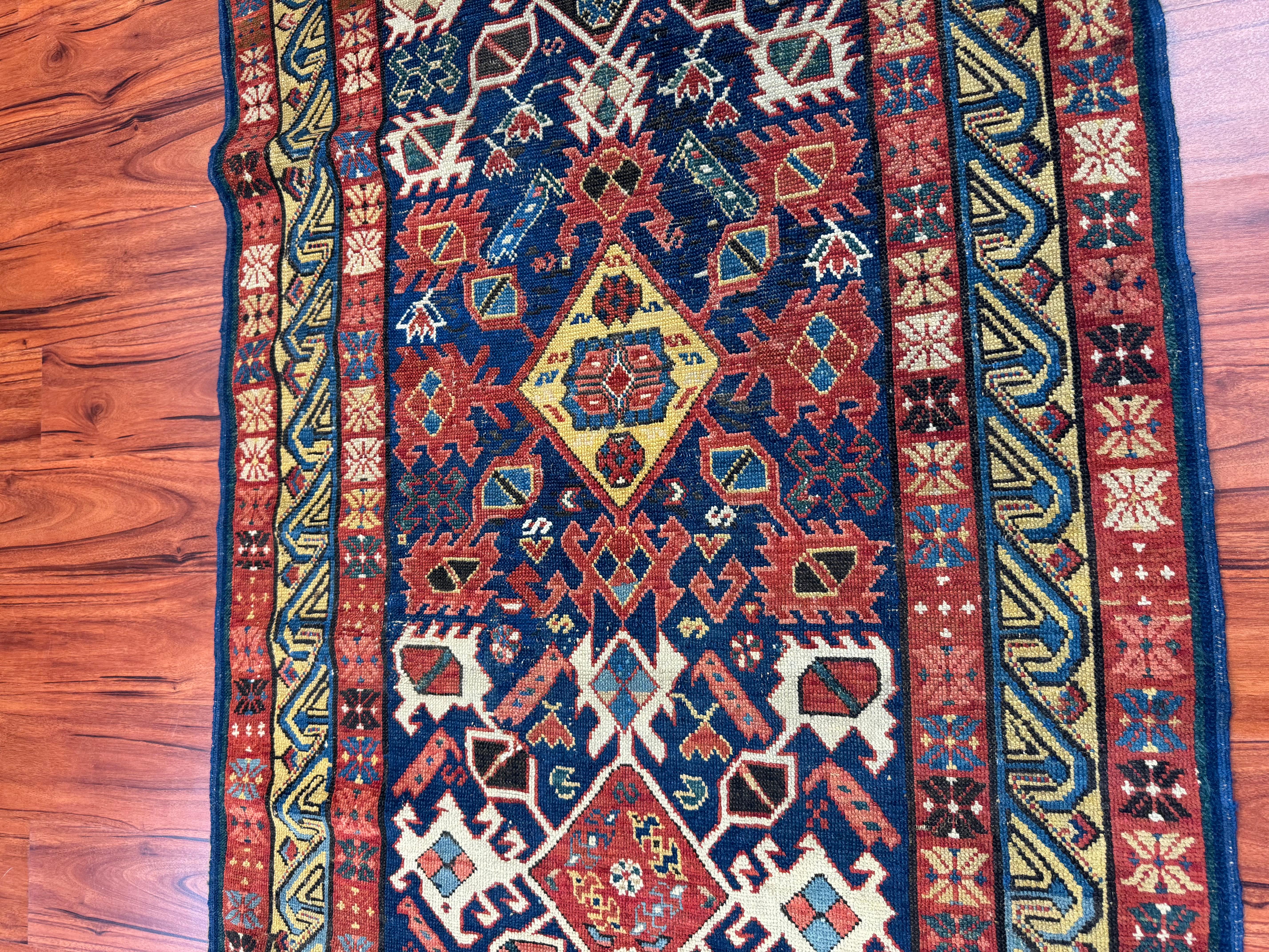 Antiker kaukasischer Seychour-Teppich im Angebot 6