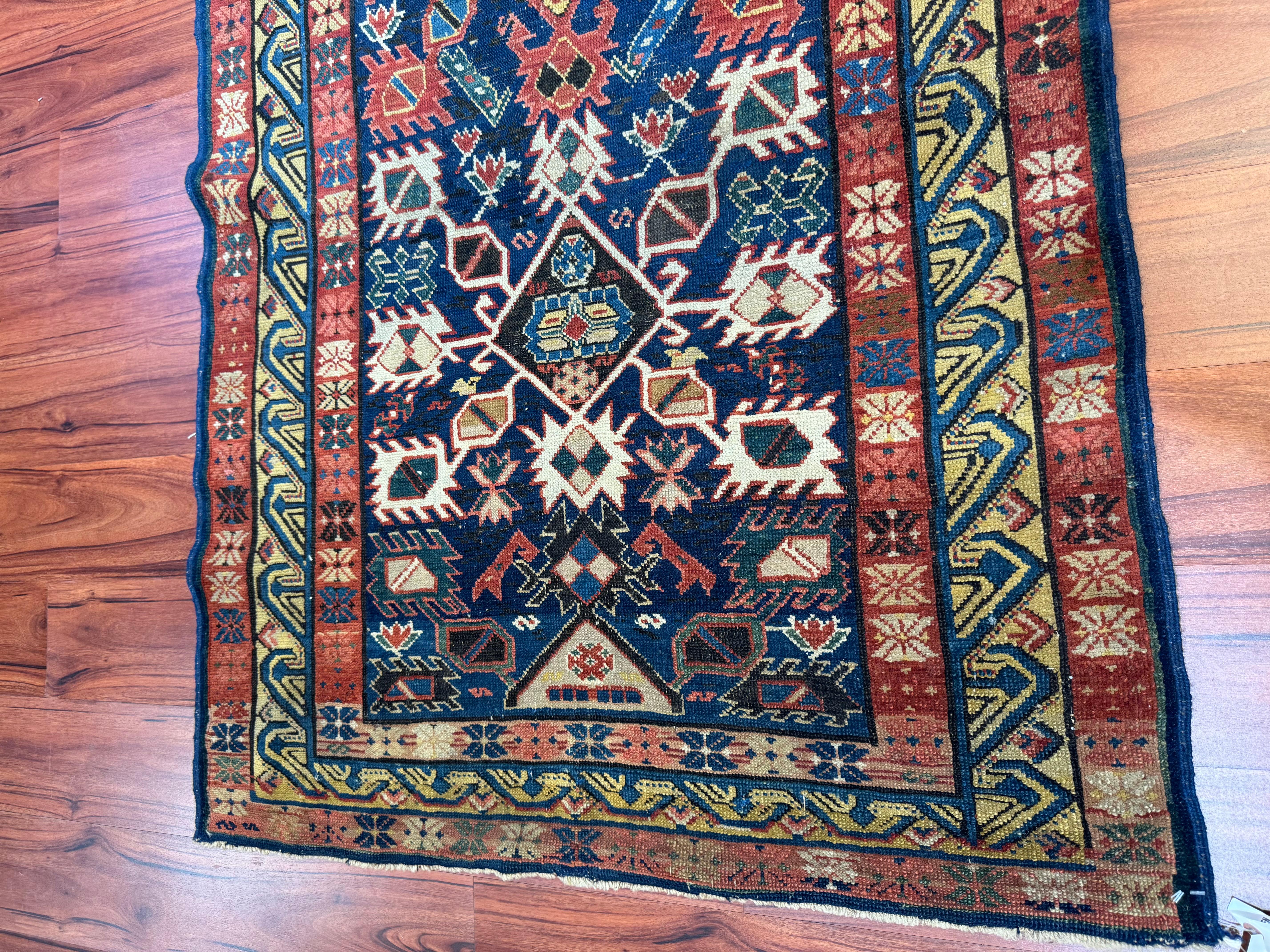 Antiker kaukasischer Seychour-Teppich im Angebot 8
