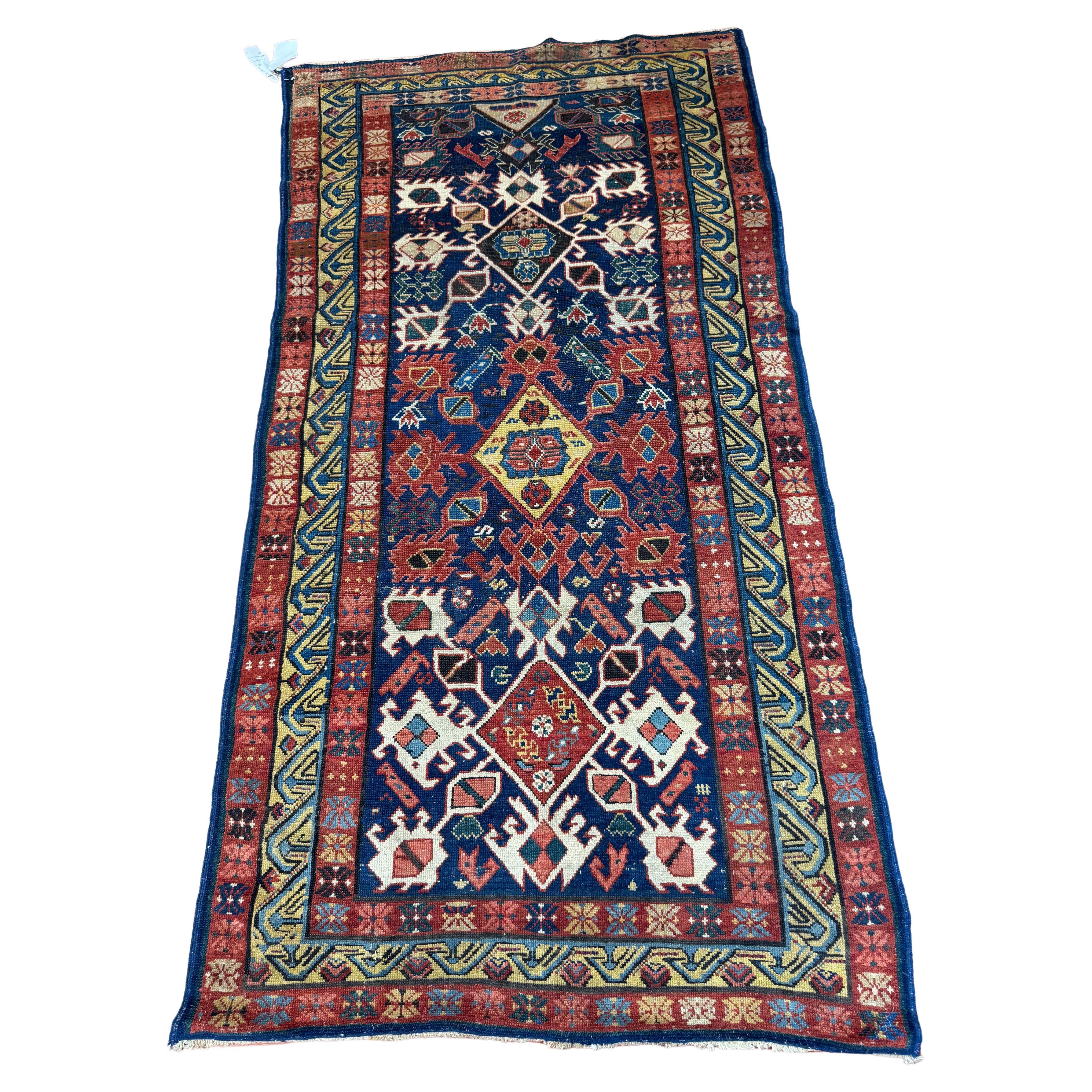 Antiker kaukasischer Seychour-Teppich im Angebot