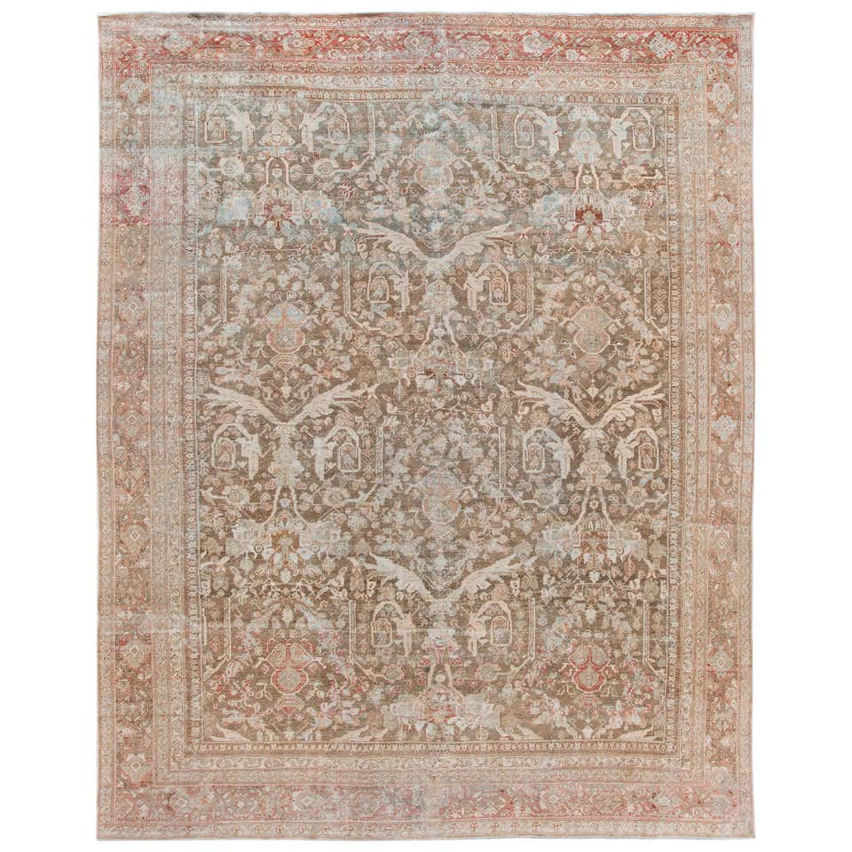 Antique Red Mahal Rug For Sale at 1stDibs