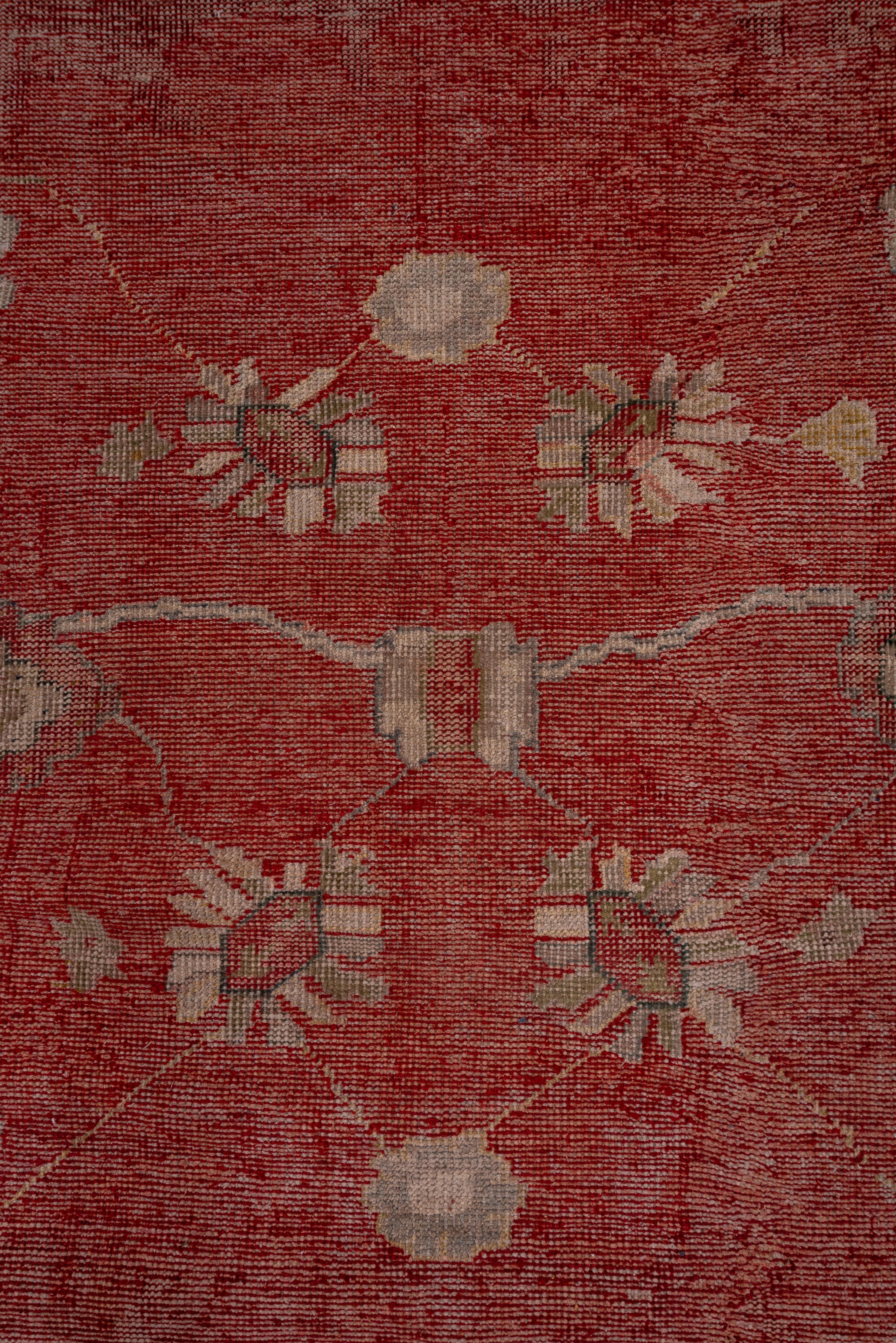 Hand-Knotted Antique Shabby Chic Oushak Carpet, circa 1900 For Sale