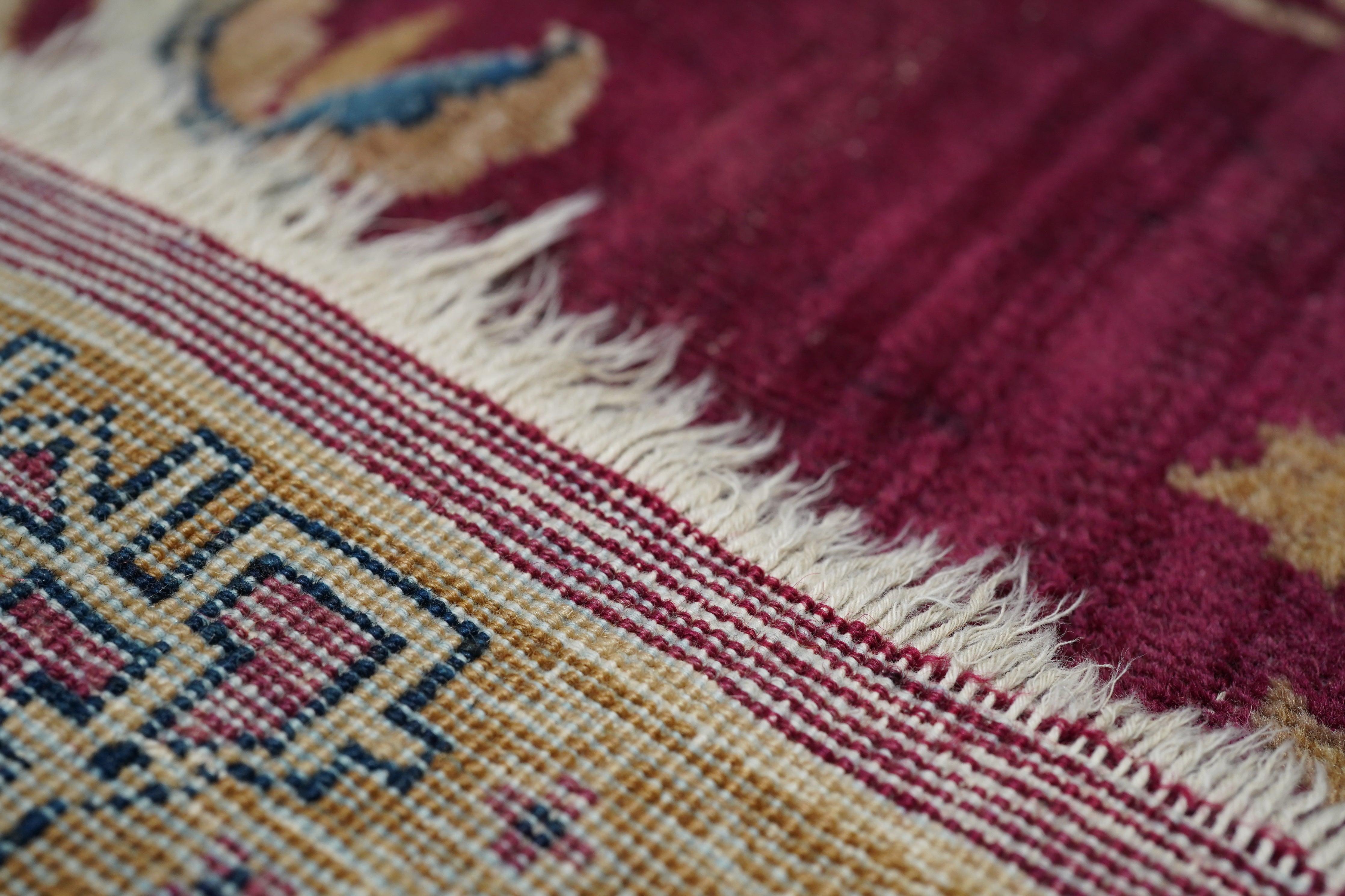 Laine Tapis ancien Shabi Sheek Kerman 5'4'' x 8'0'' (en anglais) en vente