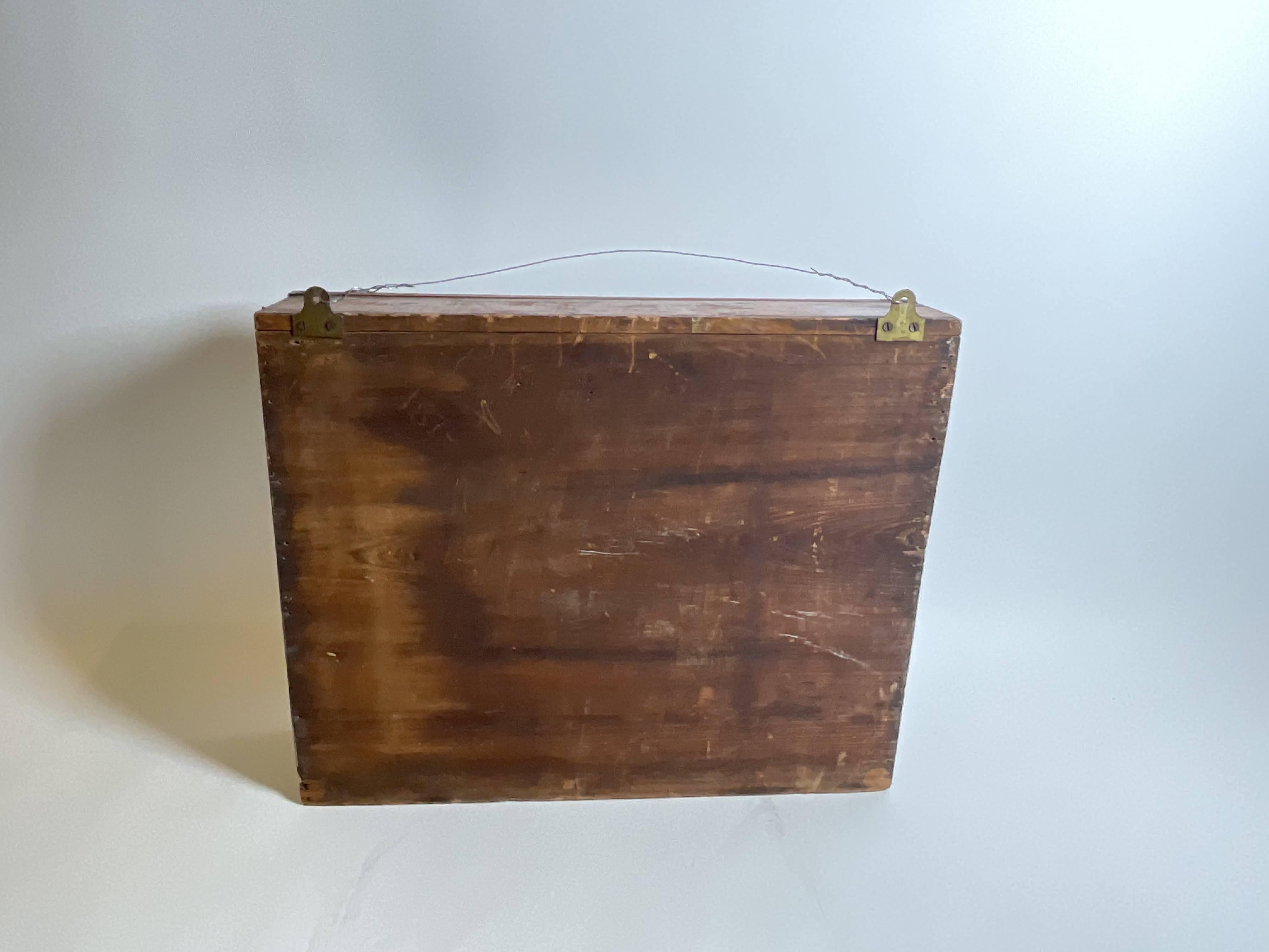Legno Antico modello di nave in Shadowbox in vendita