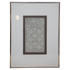 Antike Shahnameh Epic Persische arabische Kalligrafie Buchseite Vellem-Tafel, Shahnameh Epic