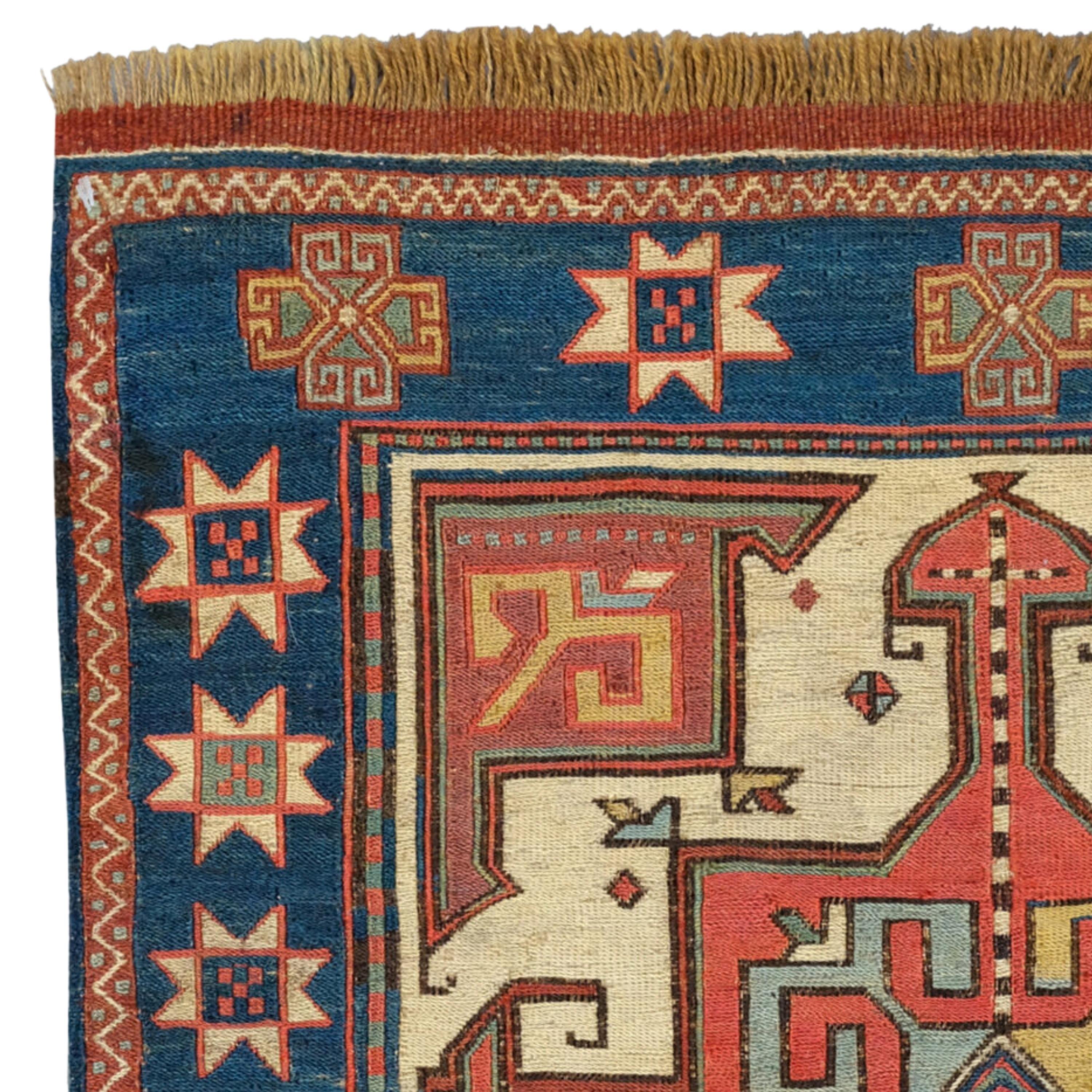 Wool Antique Shahsavan Bag Face - 19th Century, Caucasian Rugs For Sale