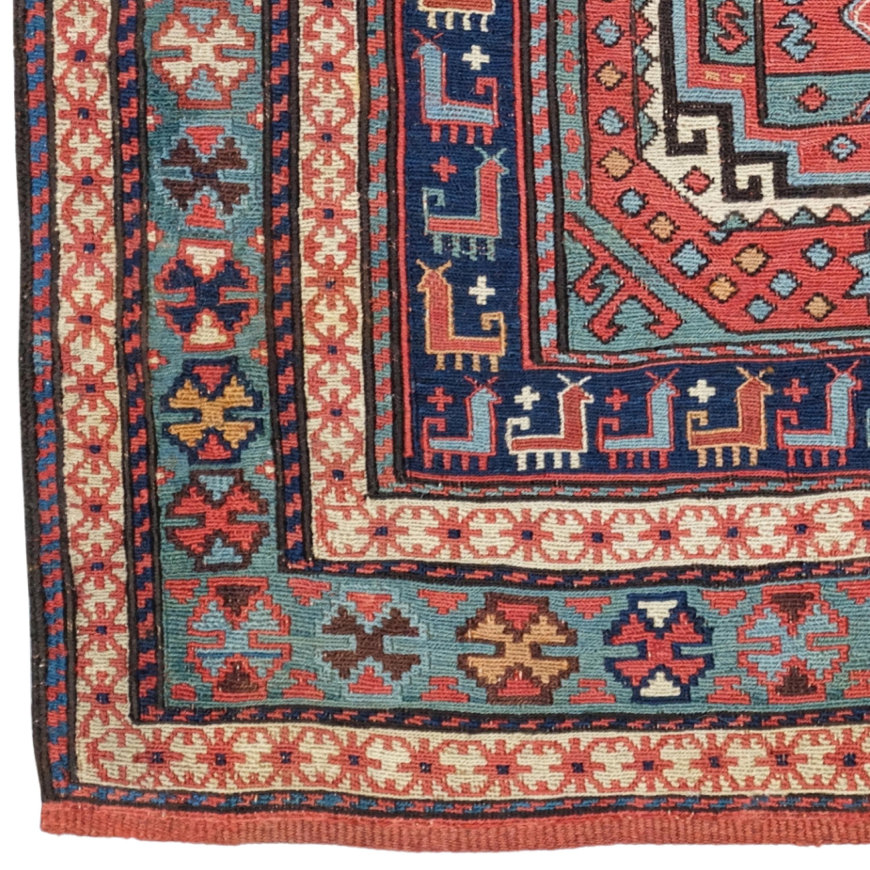 19th Century Shahsavan Bag Face
Size: 58x60 cm

This impressive 19th century Shahsavan Bag Face Tapestry is a masterpiece reflecting the elegant and sophisticated craftsmanship of a historic period.

Rich Patterns: The carpet is decorated with