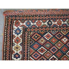 Antique Shahsavan Bas Face in Soumak Technique, circa 1880