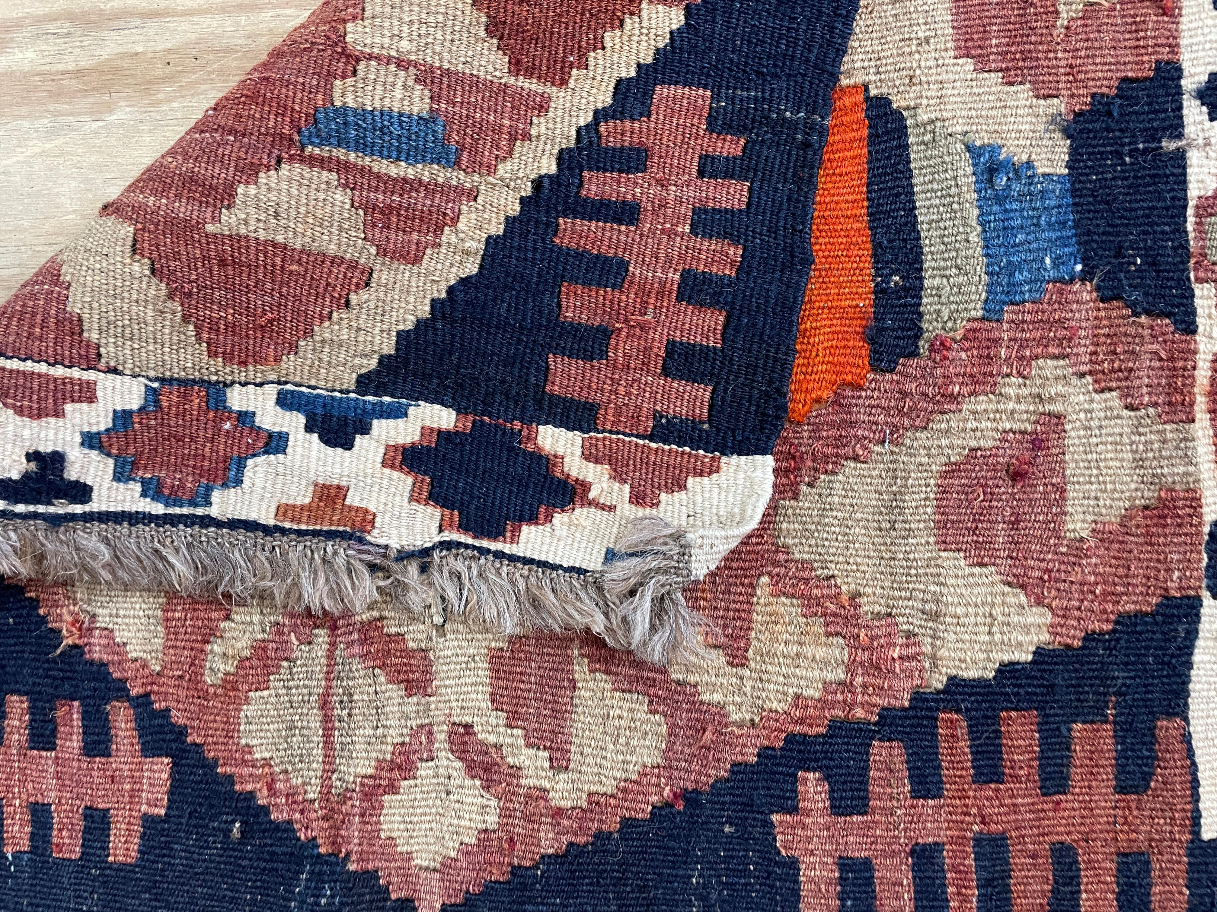 Caucasian Antique Shahsavan Kilim/Rug, c-1900's