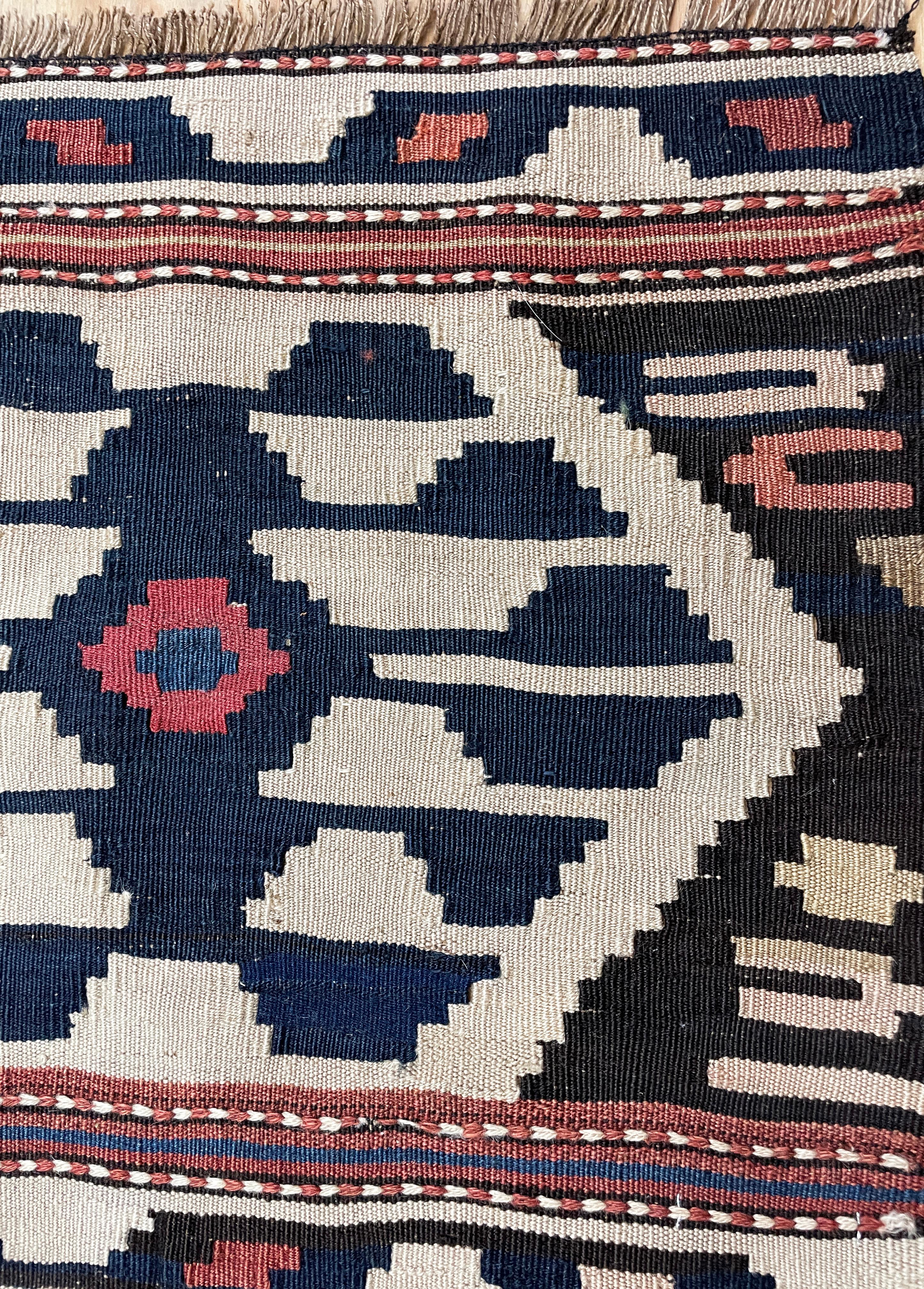 Antiguo Shahsavan Kilim/alfombra, c-1900 siglo XIX en venta