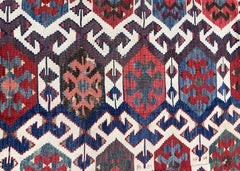 Antique Shahsavan Kilim/Rug Large and unusual, c-1900's AS IS