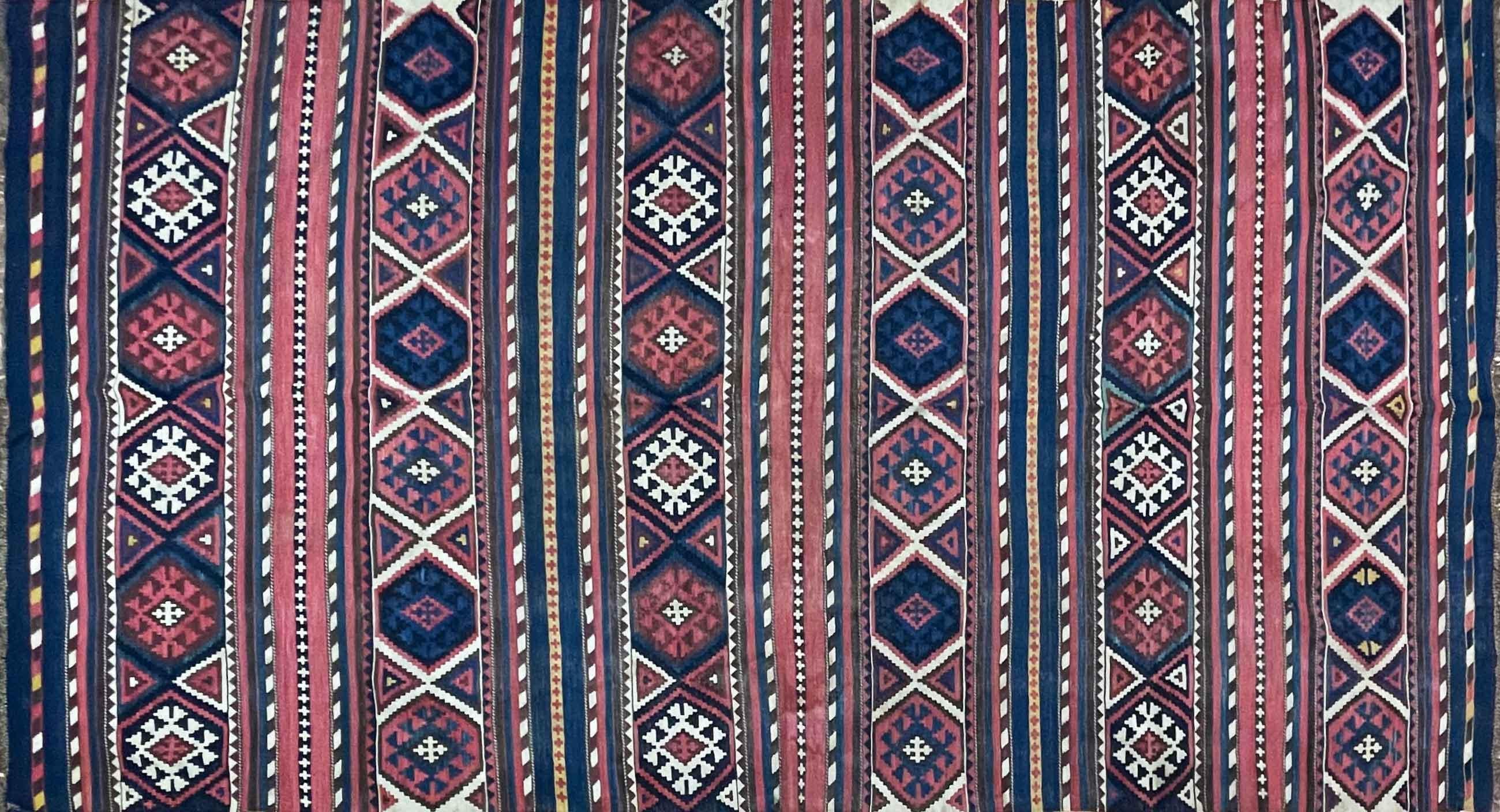 19th Century Antique Shahsavan Kilim/Rug Large and unusual, c-1900's  For Sale
