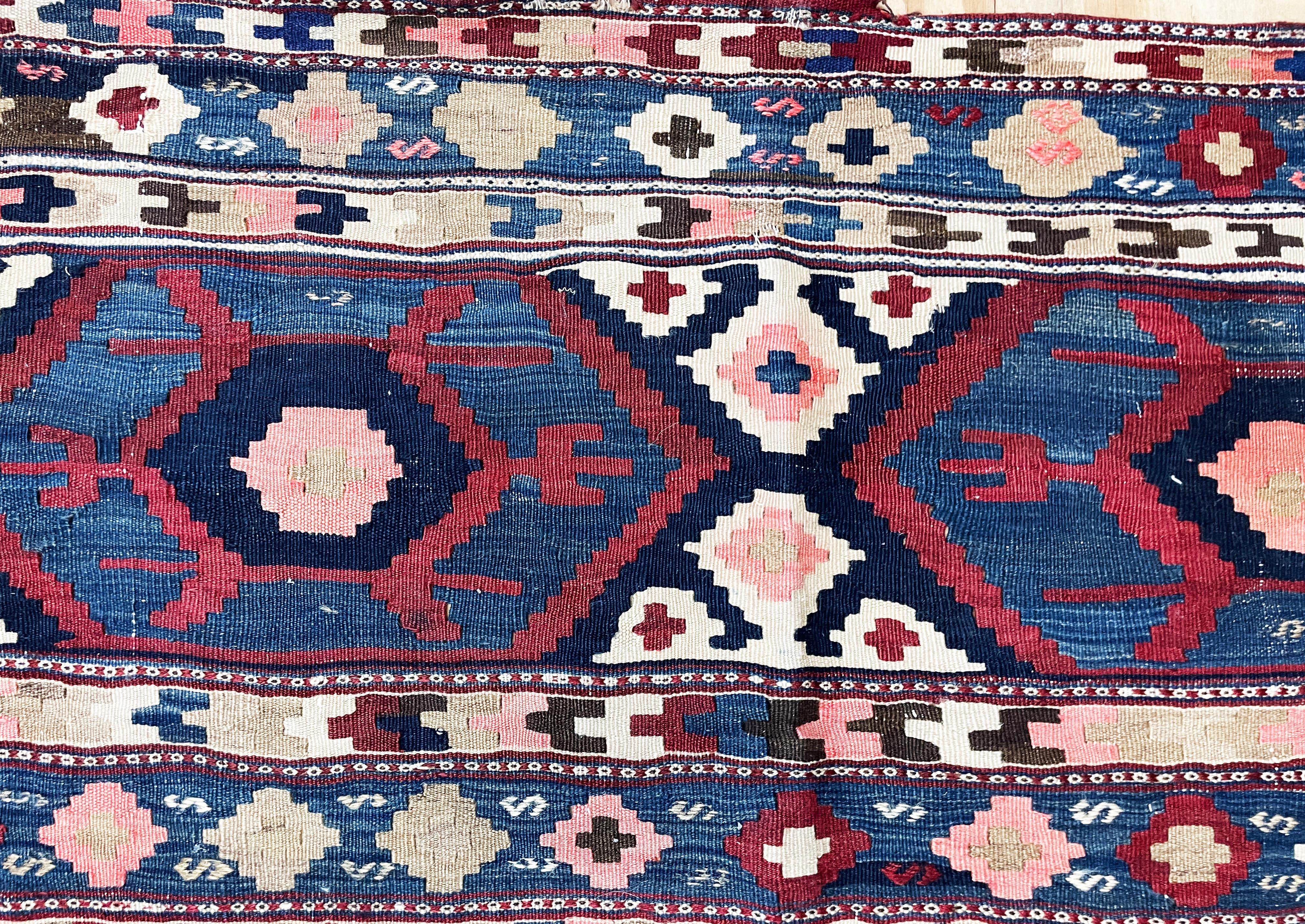 20th Century Antique Shahsavan Kilim/Rug, Mafrash, c-1900's For Sale